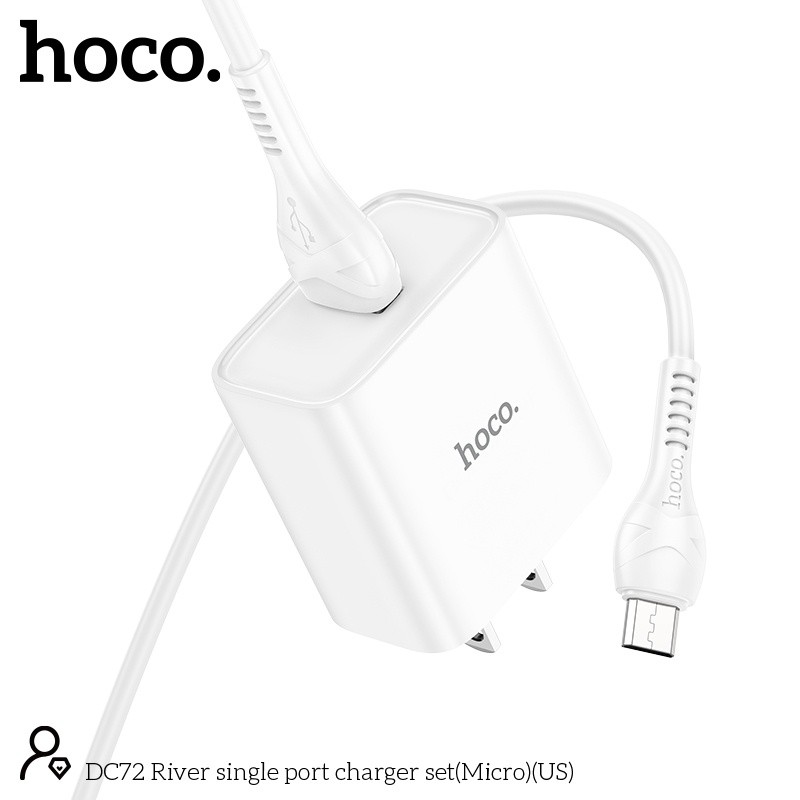 Bộ củ cáp sạc Hoco DC72 micro 2.4a