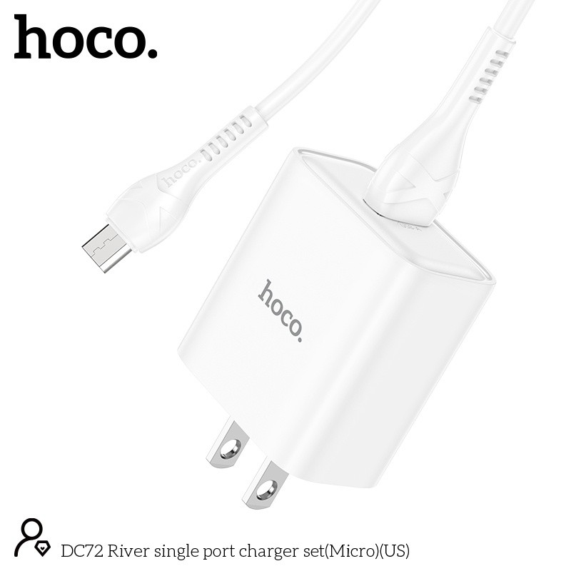 Bộ củ cáp sạc Hoco DC72 micro 2.4a
