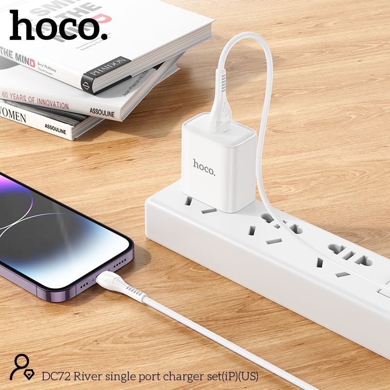 Bộ củ cáp sạc Hoco DC72 lightning 2.4a