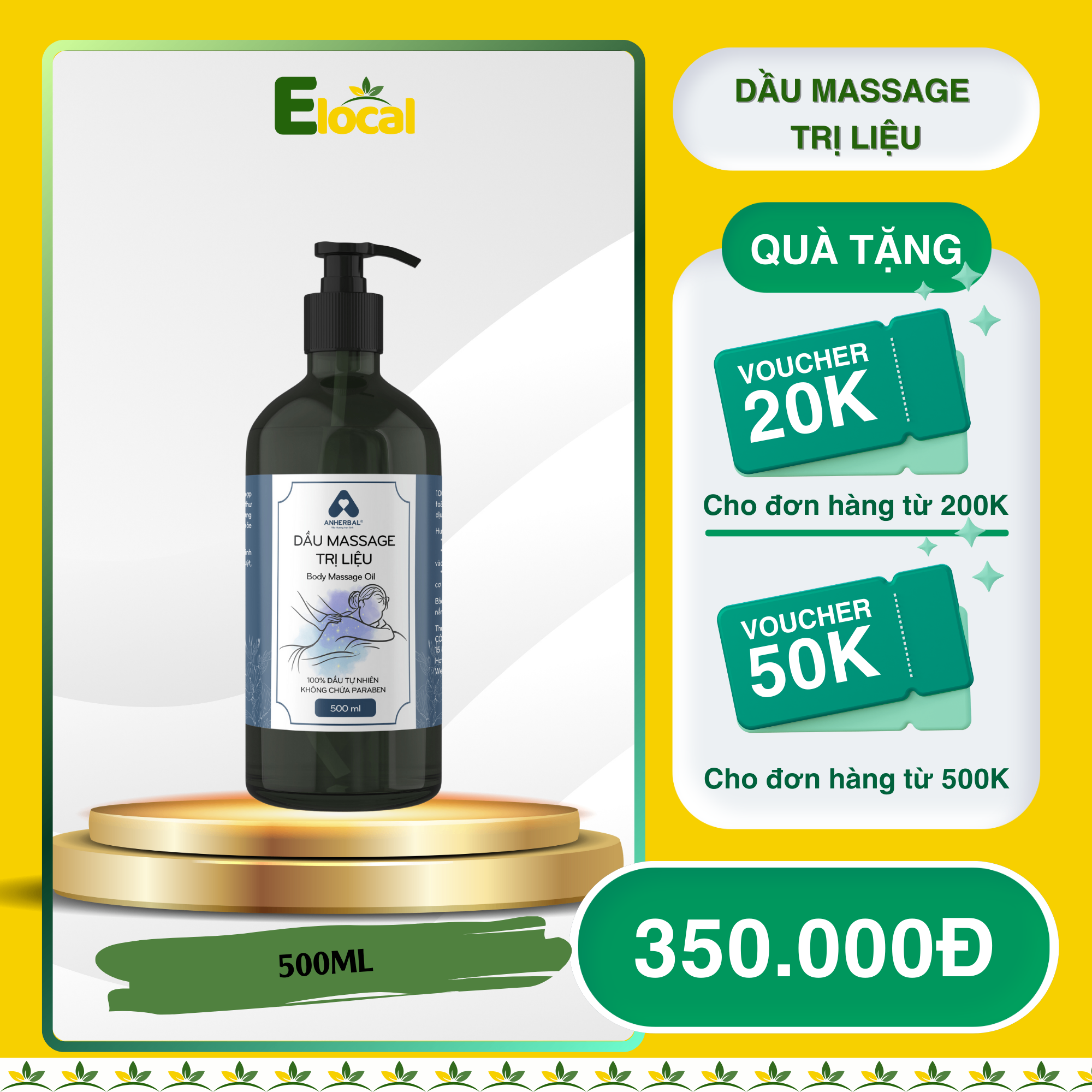 Dầu massage trị liệu (loại 500ml)