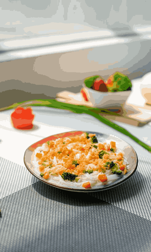 Mì somen nấu cùng cá hồi sốt sữa