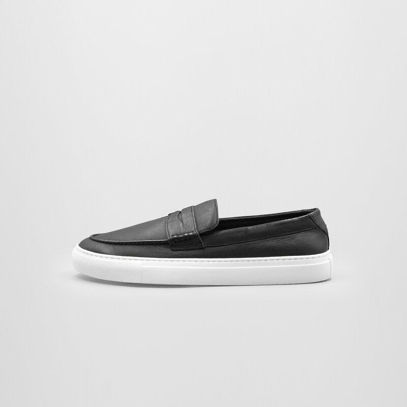 Ethan Slip-on | Đen Đế Trắng-FS