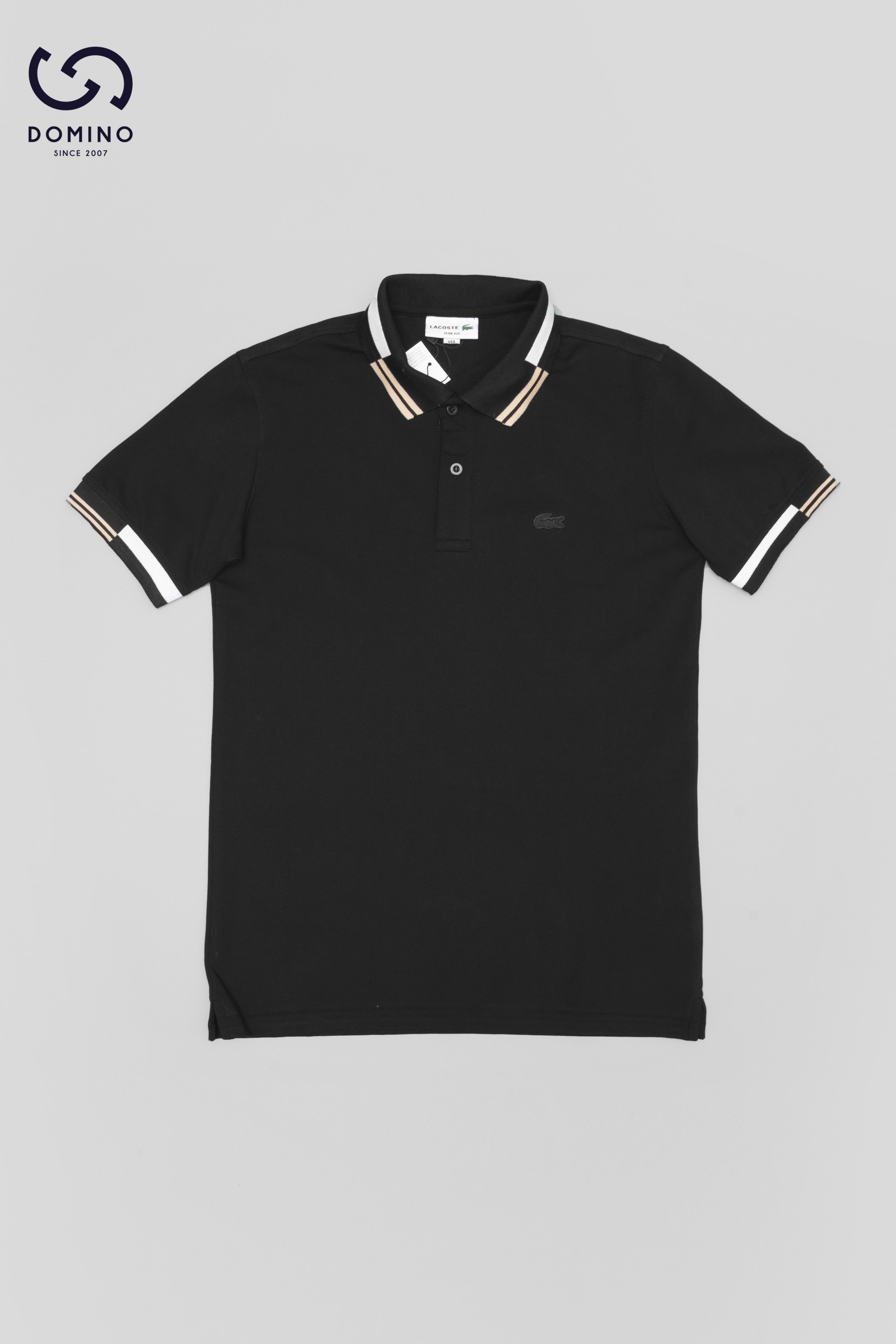 LACOSTE - ĐEN CỔ TRẮNG VÀNG - LACOS158-FS - XL
