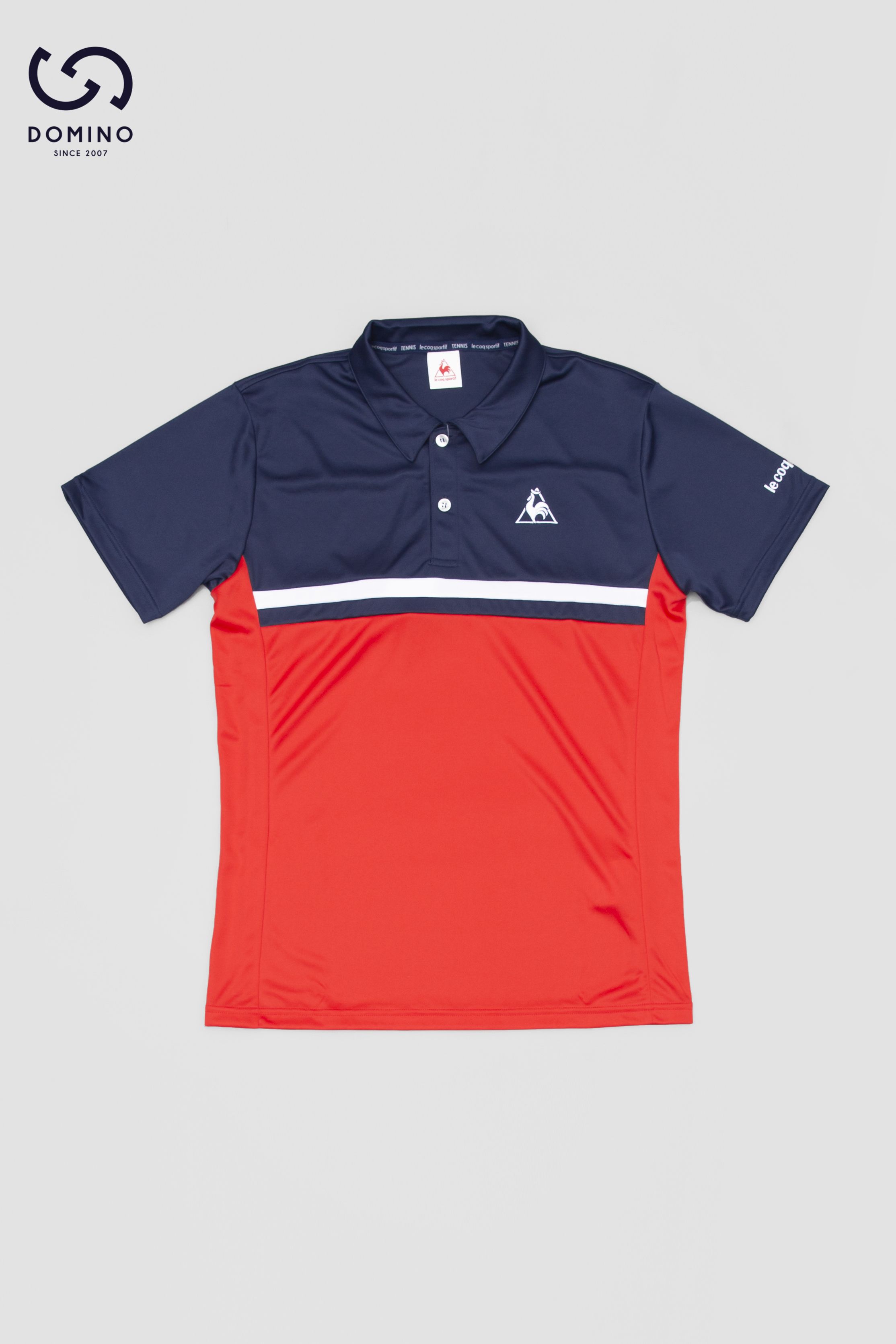 LECOQ SHORT SLEEVE POLO SHIRT - QTUPJA70-RED-FS