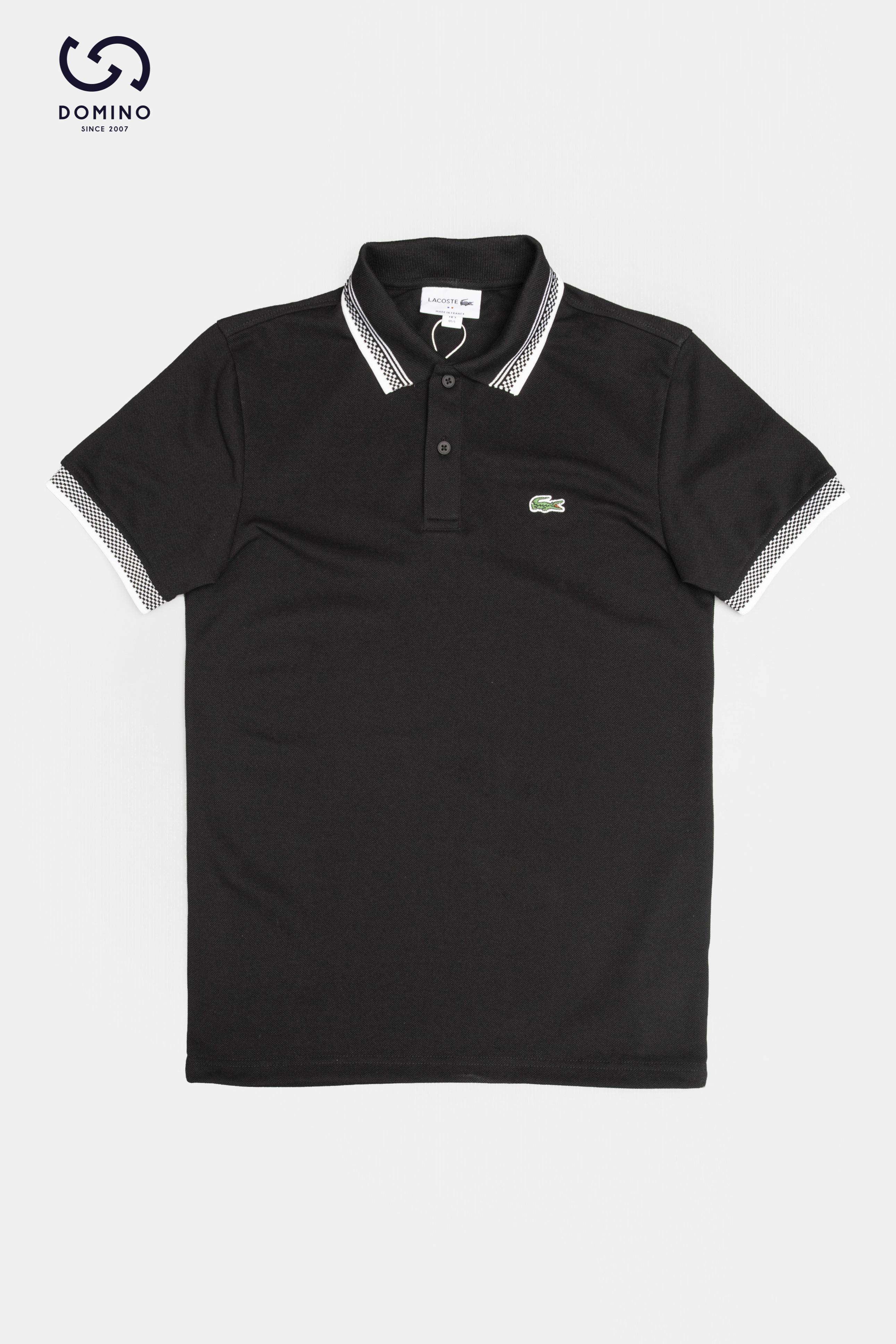 LACOSTE - ĐEN CỔ KẺ TRẮNG - PH1842-8-FS