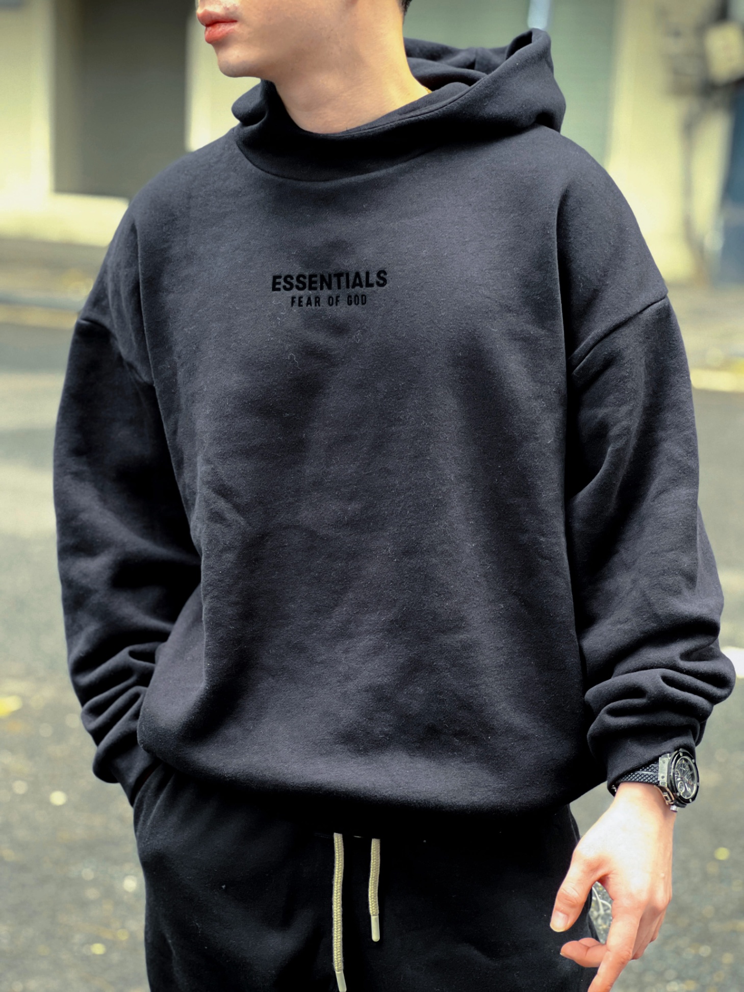 ESSENTIALS FEAR OF GOD - ĐEN - FOG001-T