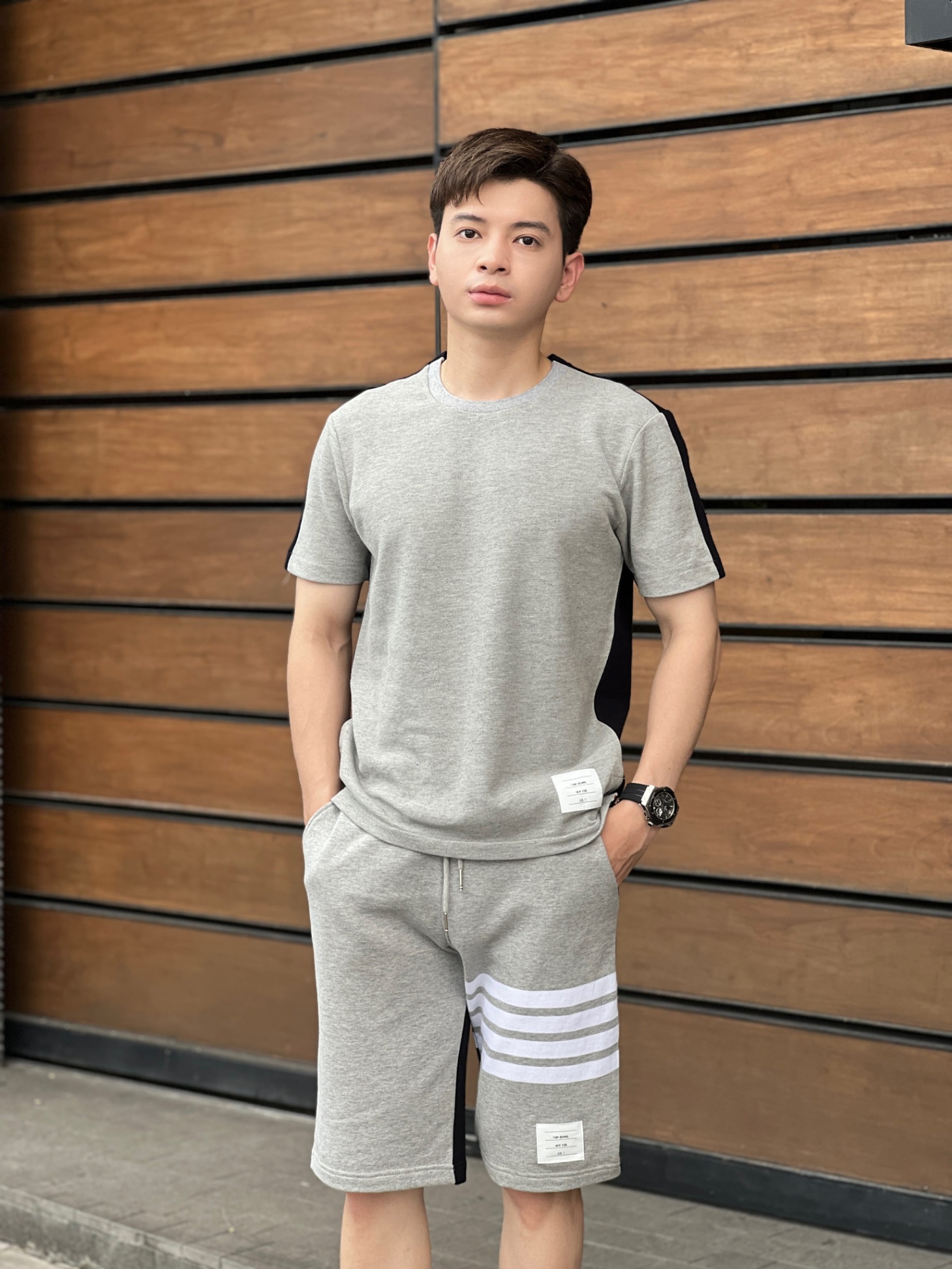 THOM BROWNE - BỘ GHI PHỐI ĐEN - THBR020