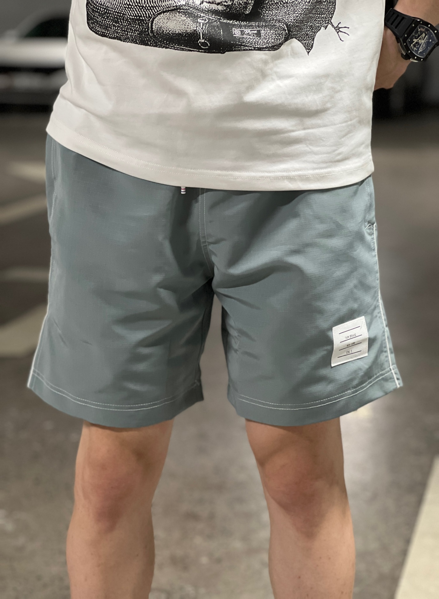 THOM BROWNE - XANH MINT SỌC TRẮNG - THBR024