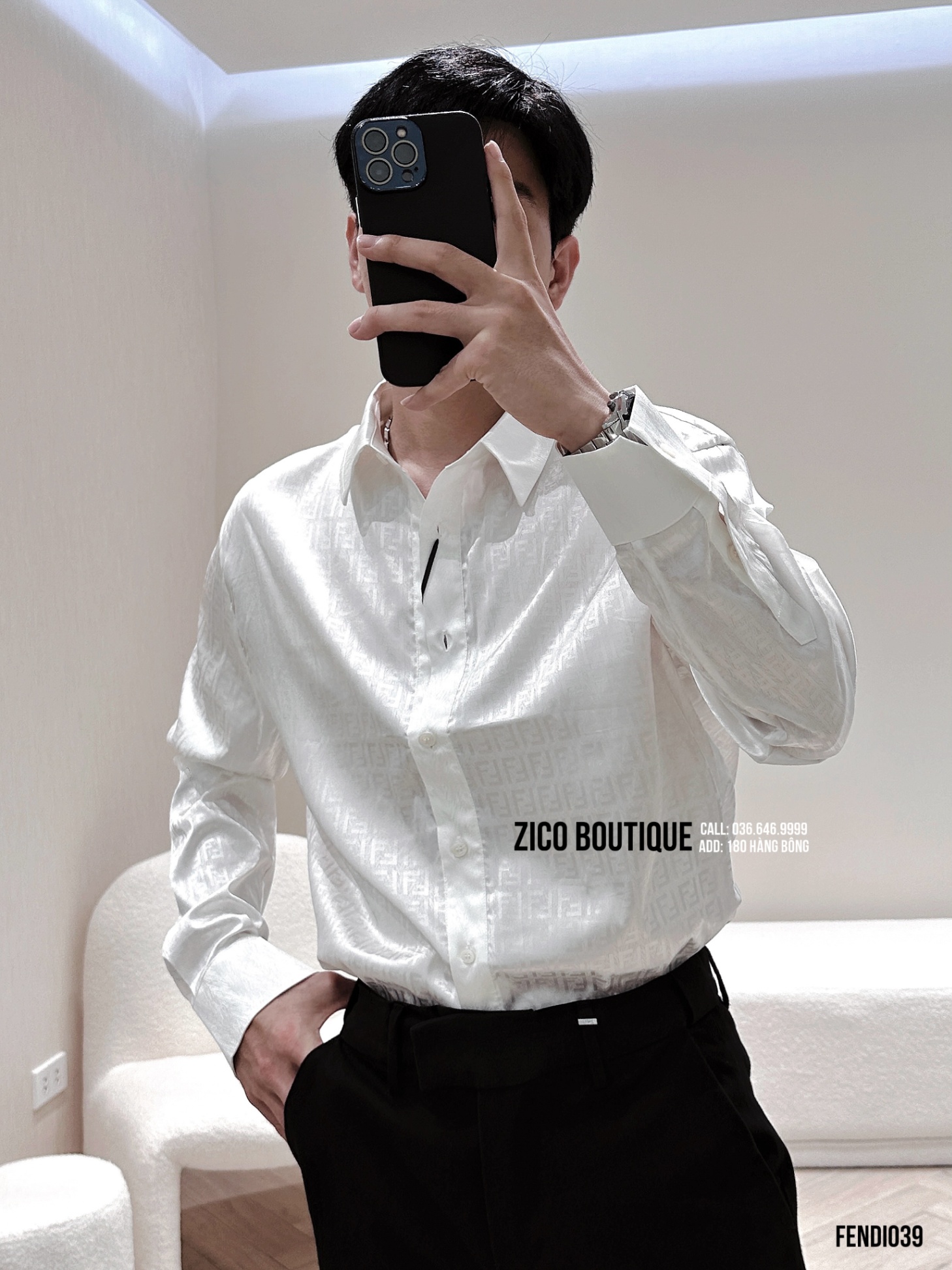 FENDI - TRẮNG HỌA TIẾT - FENDI039