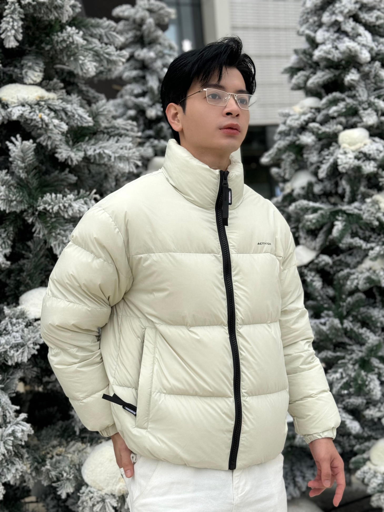 ÁO KHOÁC PHAO BE KHÓA ĐEN CHỮ ACTIVOR - AKBEDMN11-T