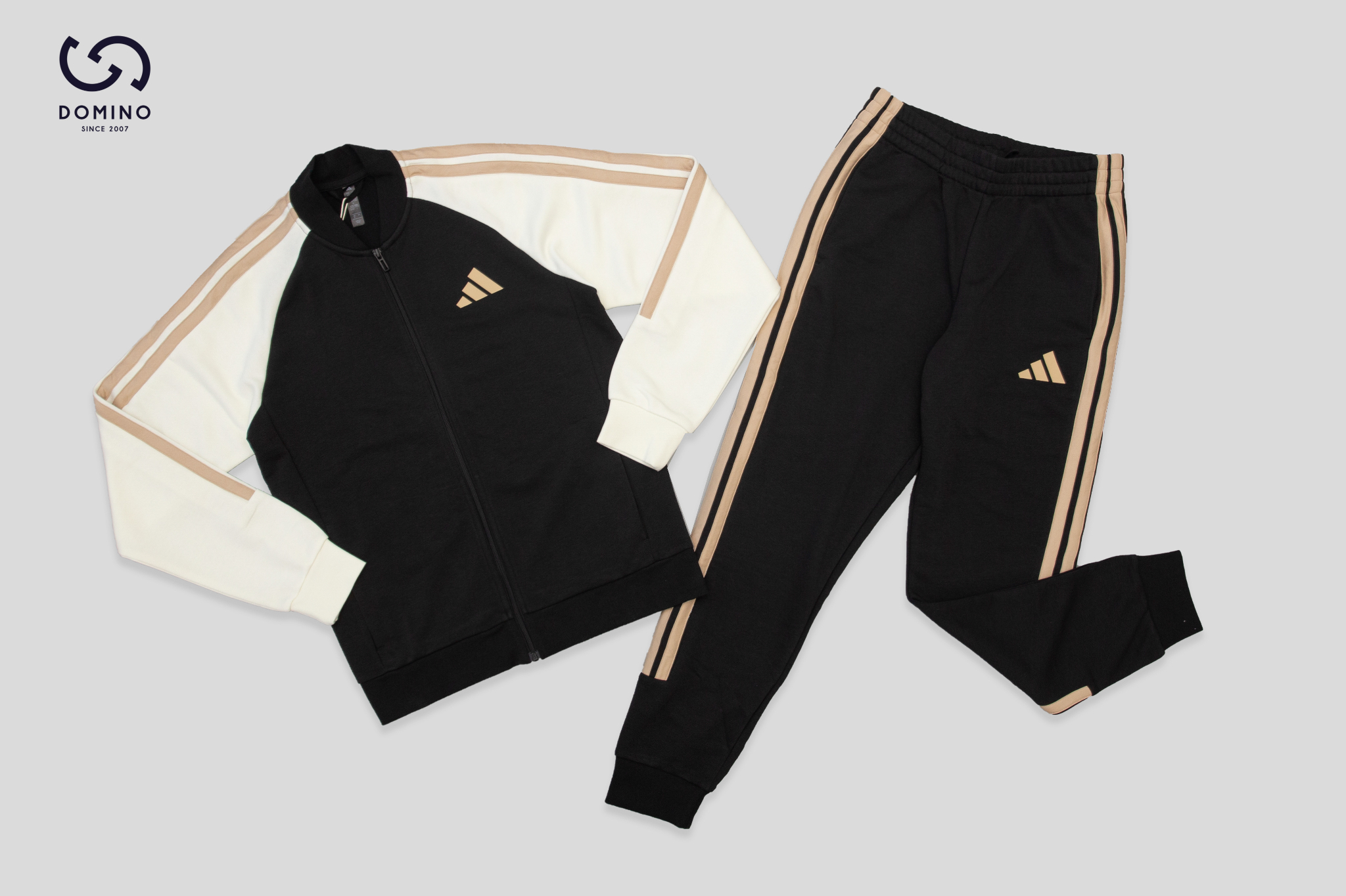 ADIDAS SPORTSWEAR V TRACKSUIT 2 BLACK & OFFWHITE - JZ0106