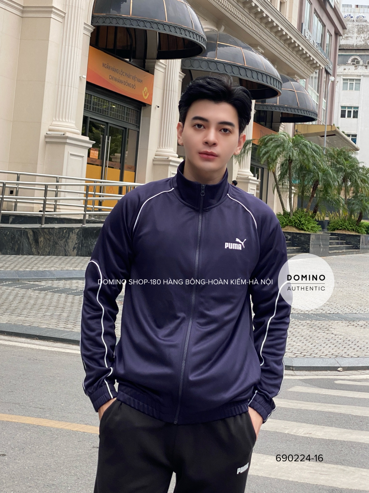 PUMA SPORT POLY TRACK JACKET NEW NAVY - 687589-16
