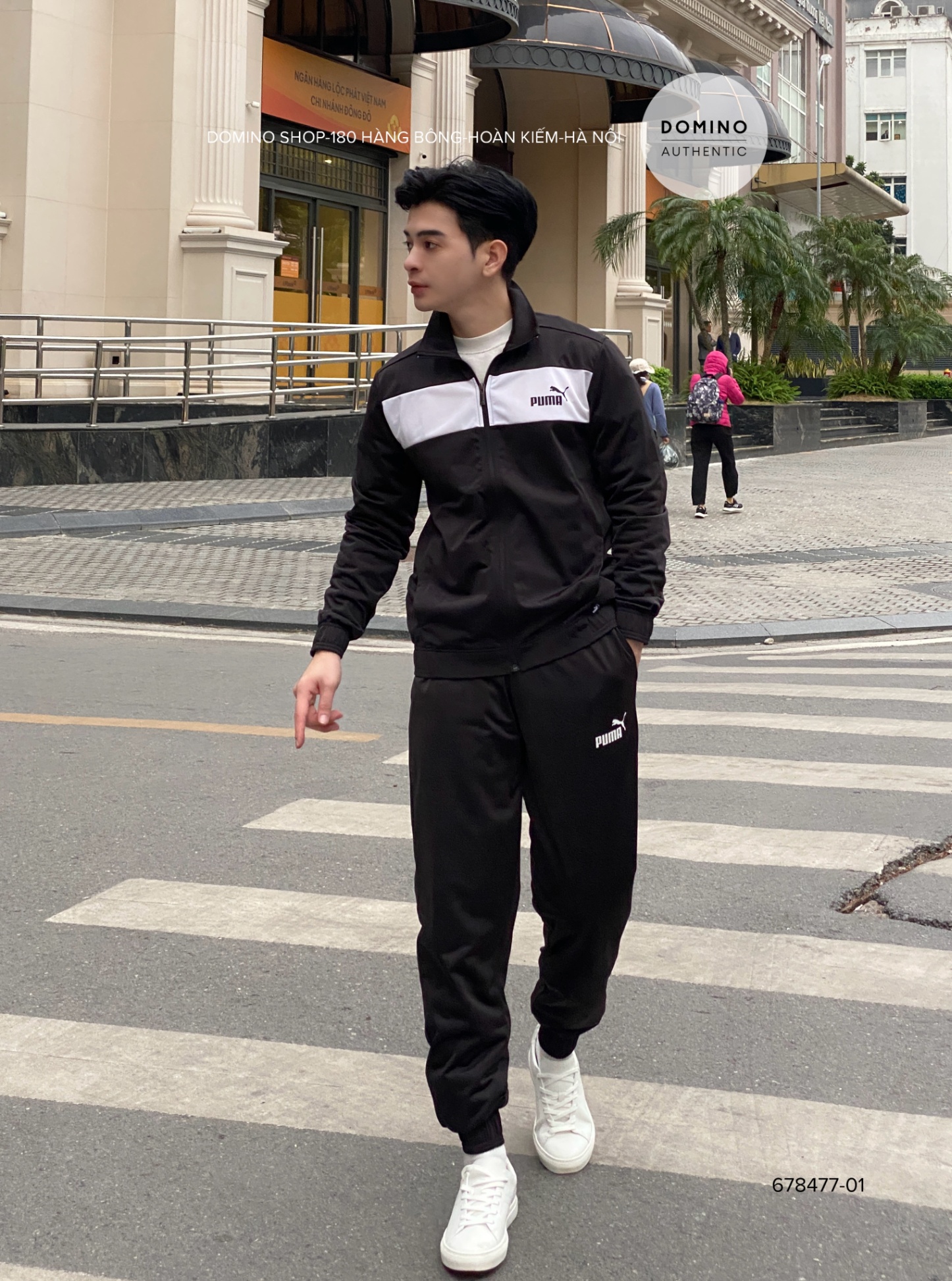 PUMA POLY TRACKSUIT BLACK & WHITE - 678477-01