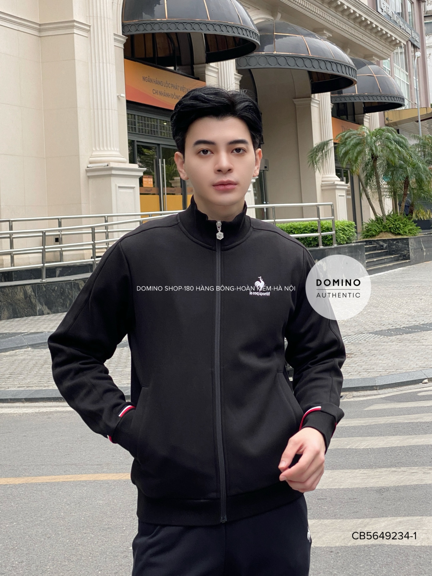 LECOQ - ĐEN TAY VIỀN ĐỎ TRẮNG - CB-5649234-1