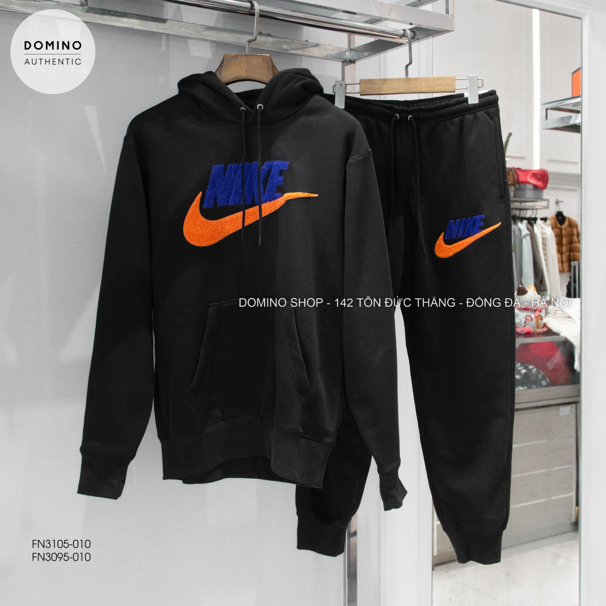 NIKE CLUB FLEECE MEN'S 2 PIECE HOODIE + JOGGERS - FN3105-010 - FN3095-010