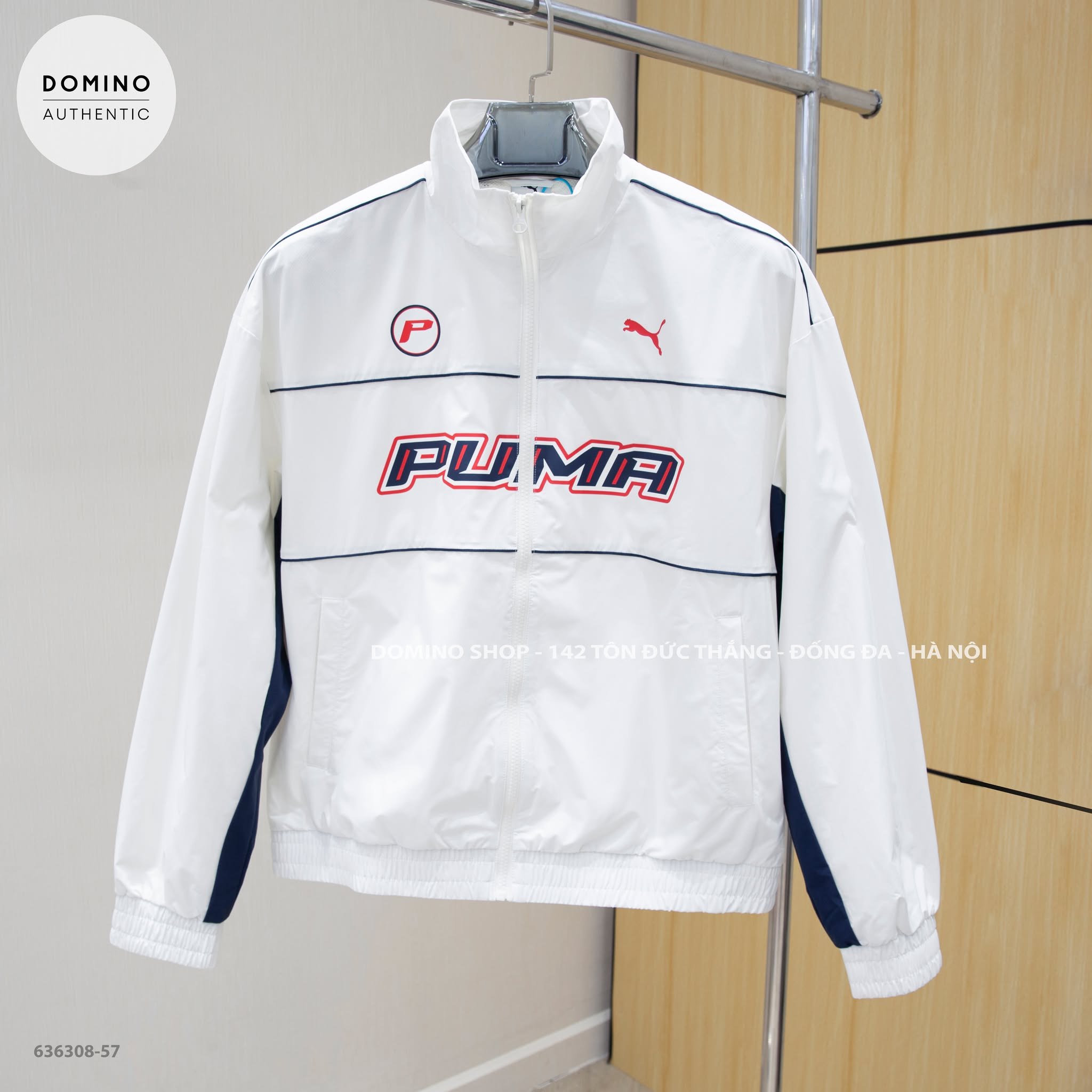 PUMA MOTO WOVEN JACKET WARM WHITE - 636308-57