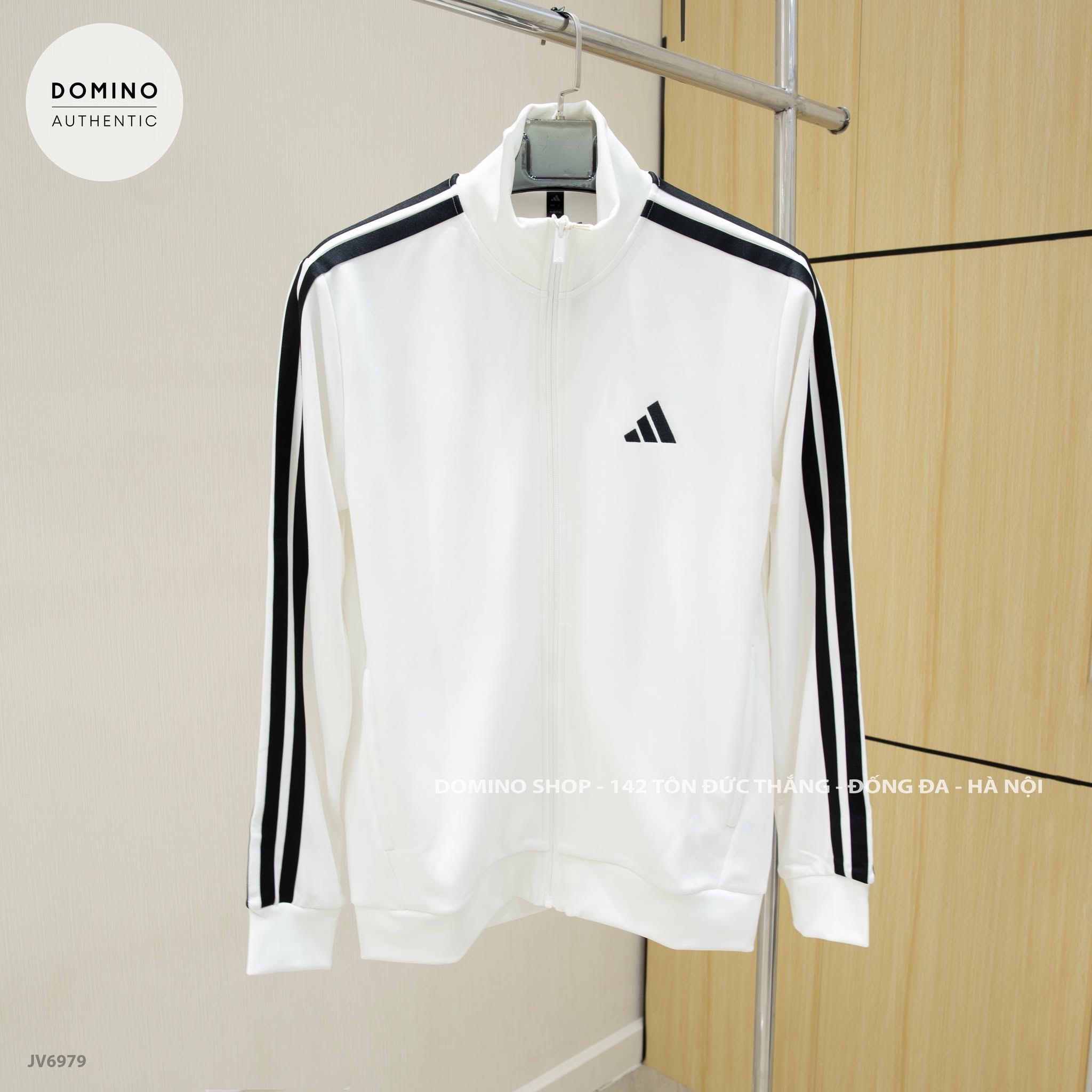 ADIDAS 3-STRIPES LIGHTWEIGHT TRACK TOP WHITE - JV6979
