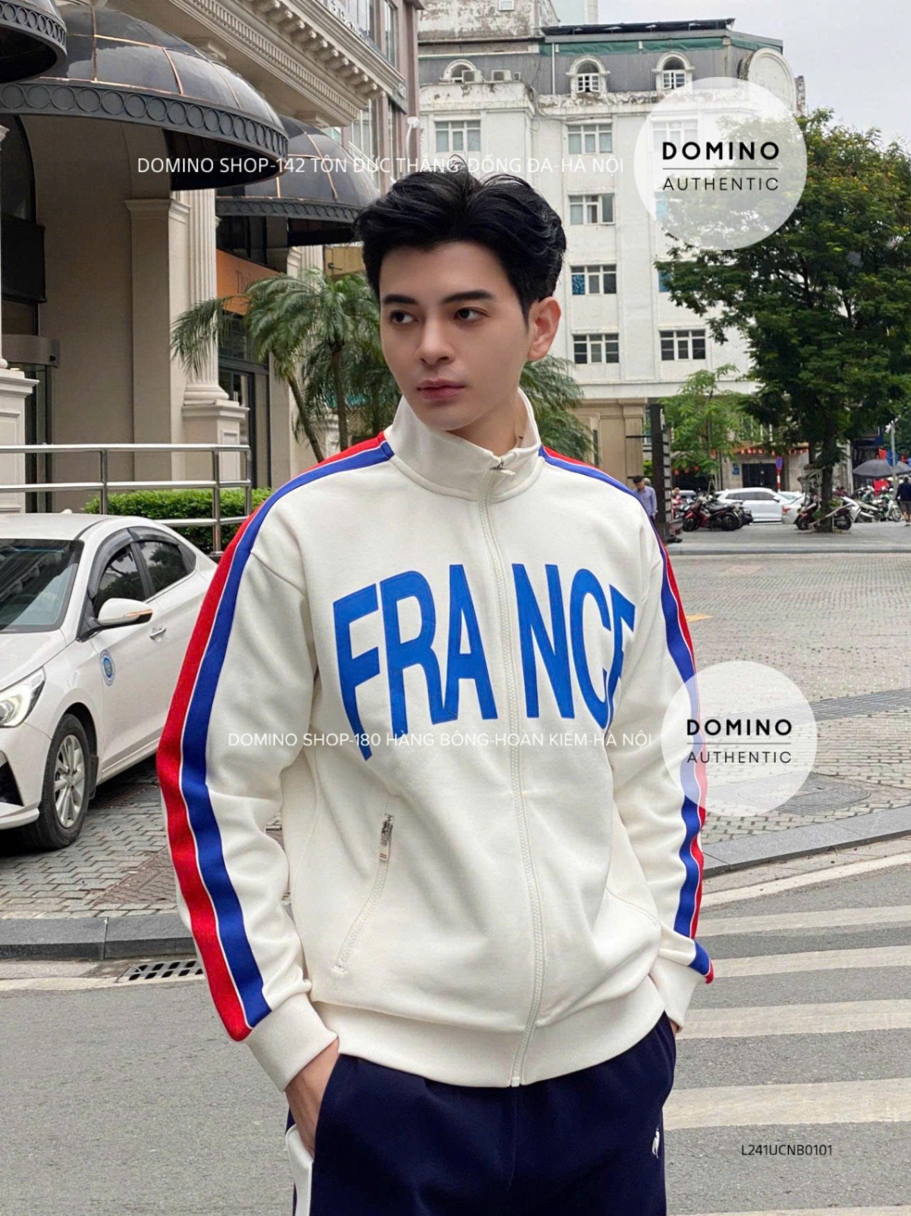 LECOQ - TRẮNG CHỮ XANH DƯƠNG - L241UCNB0101