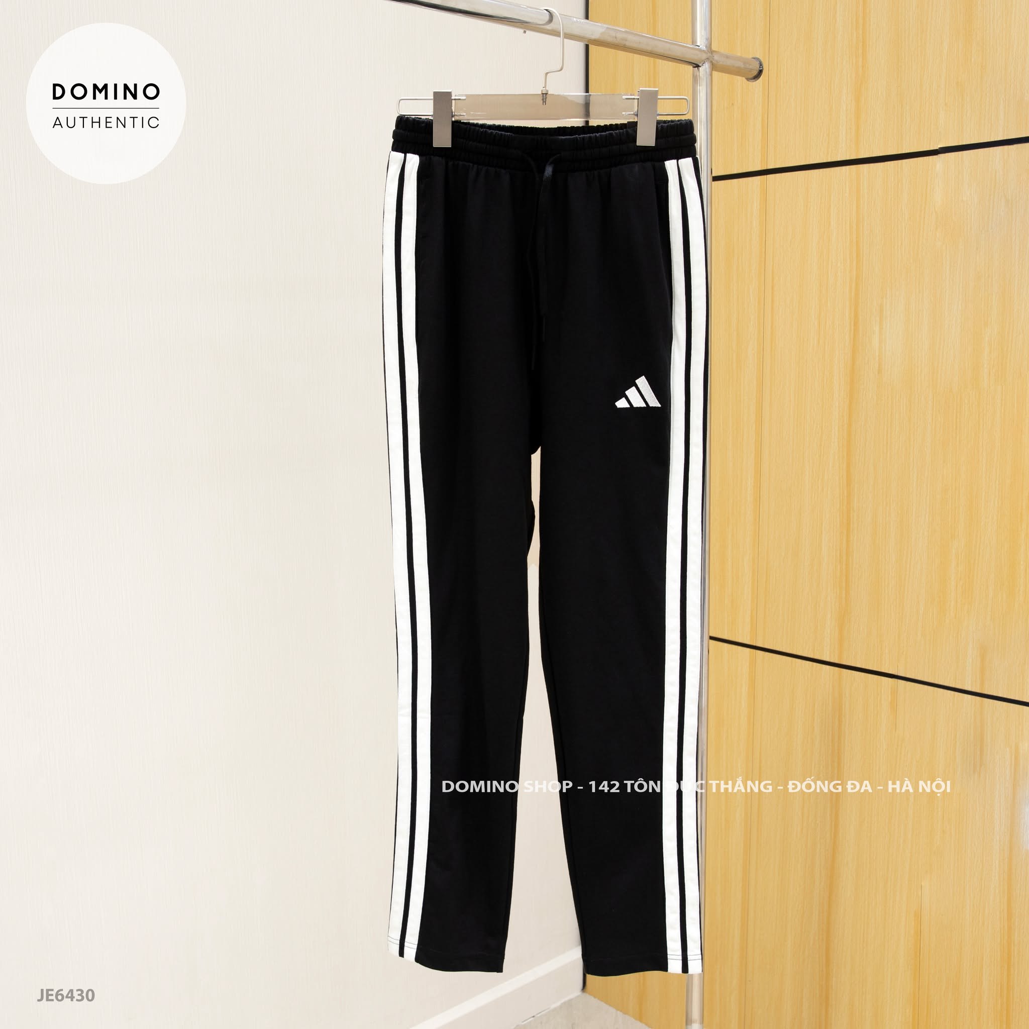 ADIDAS ESSENTIALS 3-STRIPES SINGLE JERSEY PANTS - JE6430