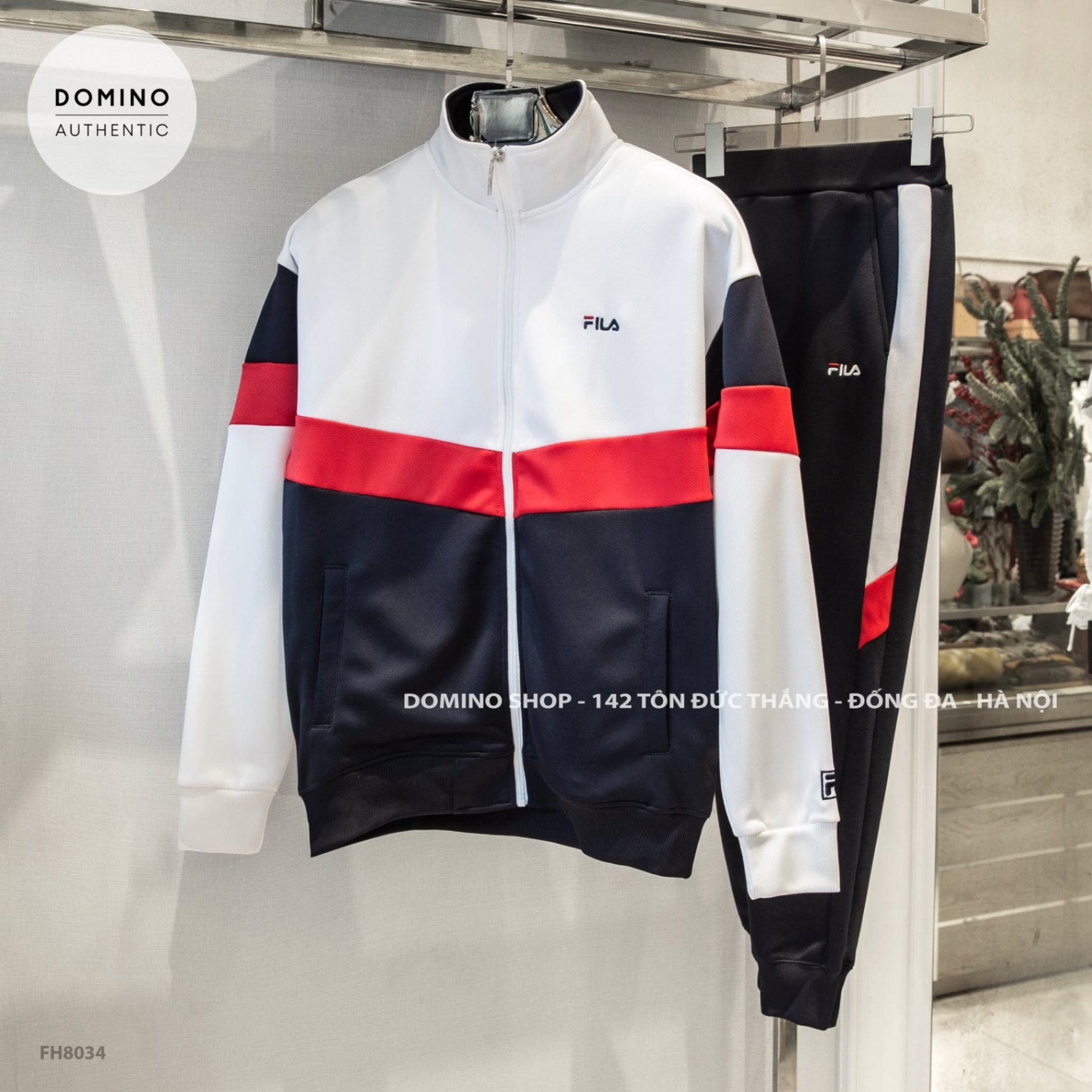 FILA - TRẮNG ĐEN PHỐI ĐỎ - FH8034