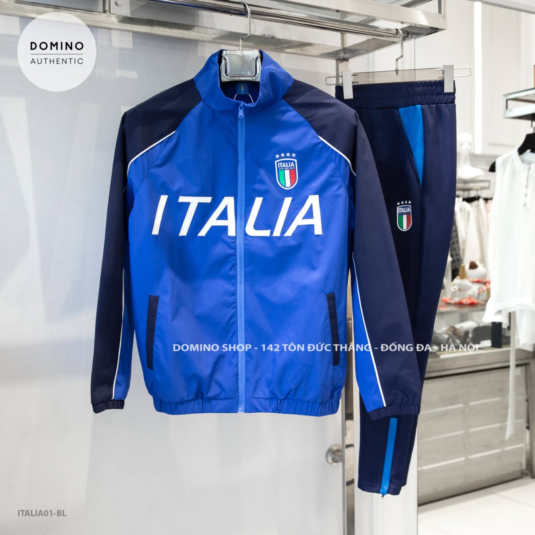 ITALIA FOOTBALL JERSEY SPORTSWEAR - ITALIA01-BL