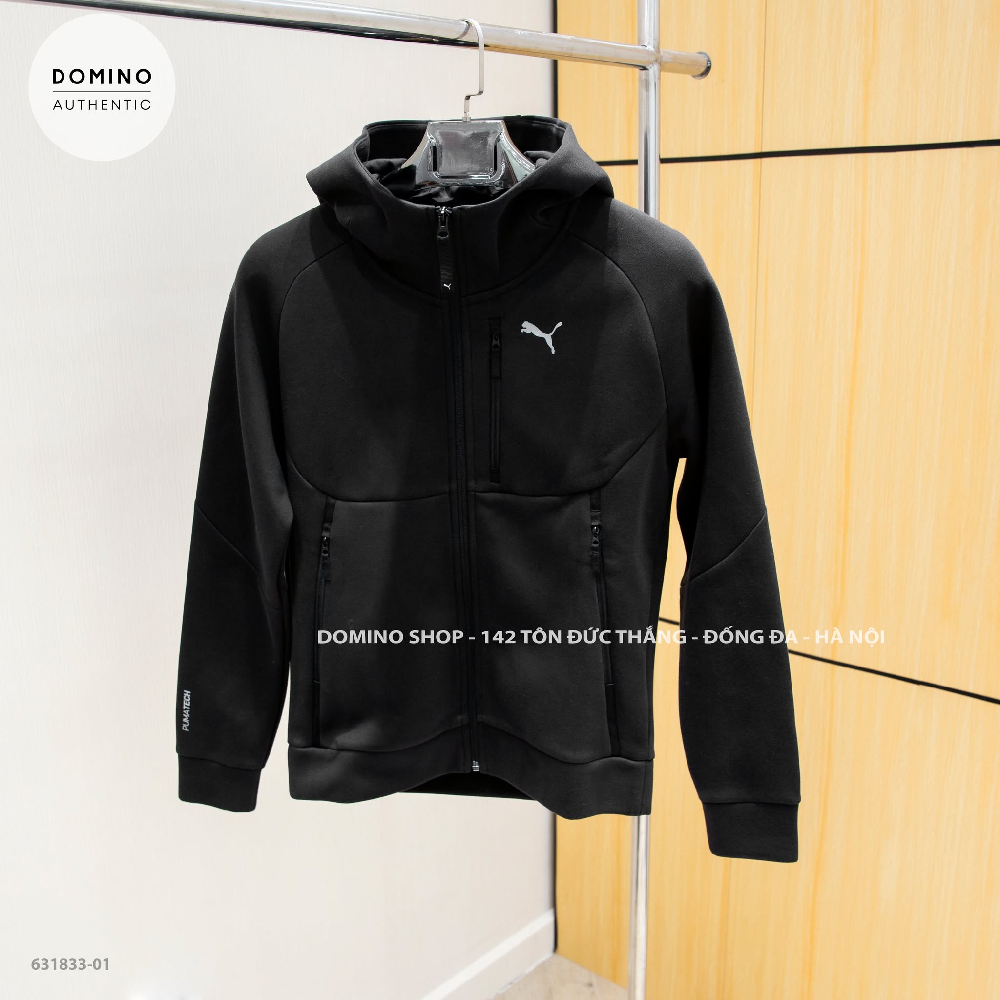 PUMA TECH FULL-ZIP HOODIE BLACK - 631833-01