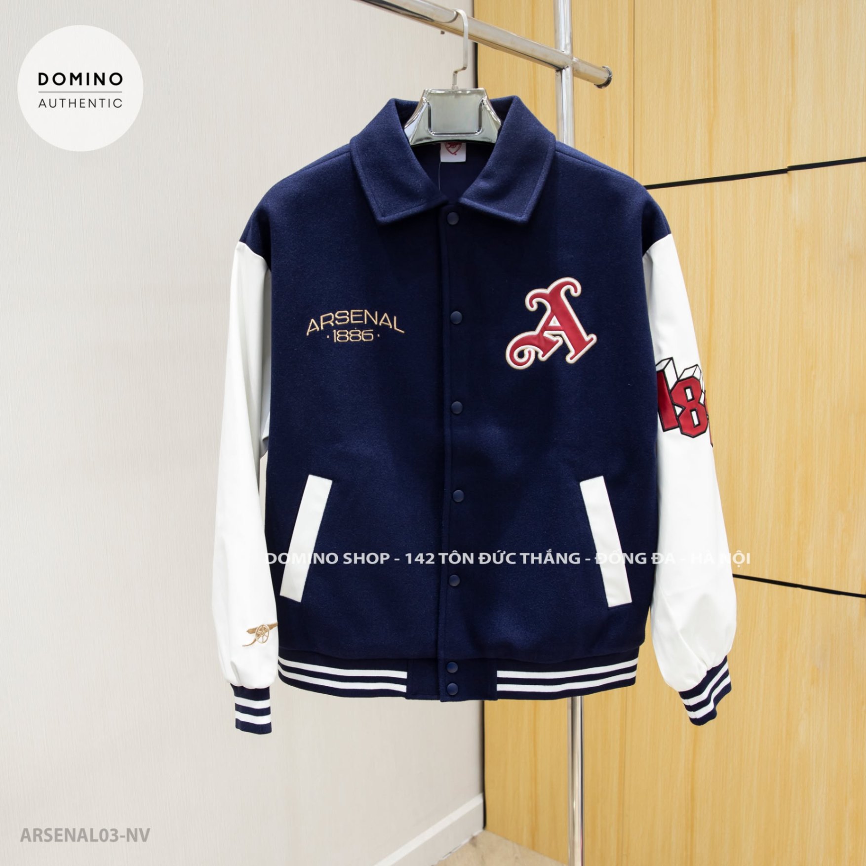 ARSENAL VARSITY JACKET NAVY - ARSENAL03-NV