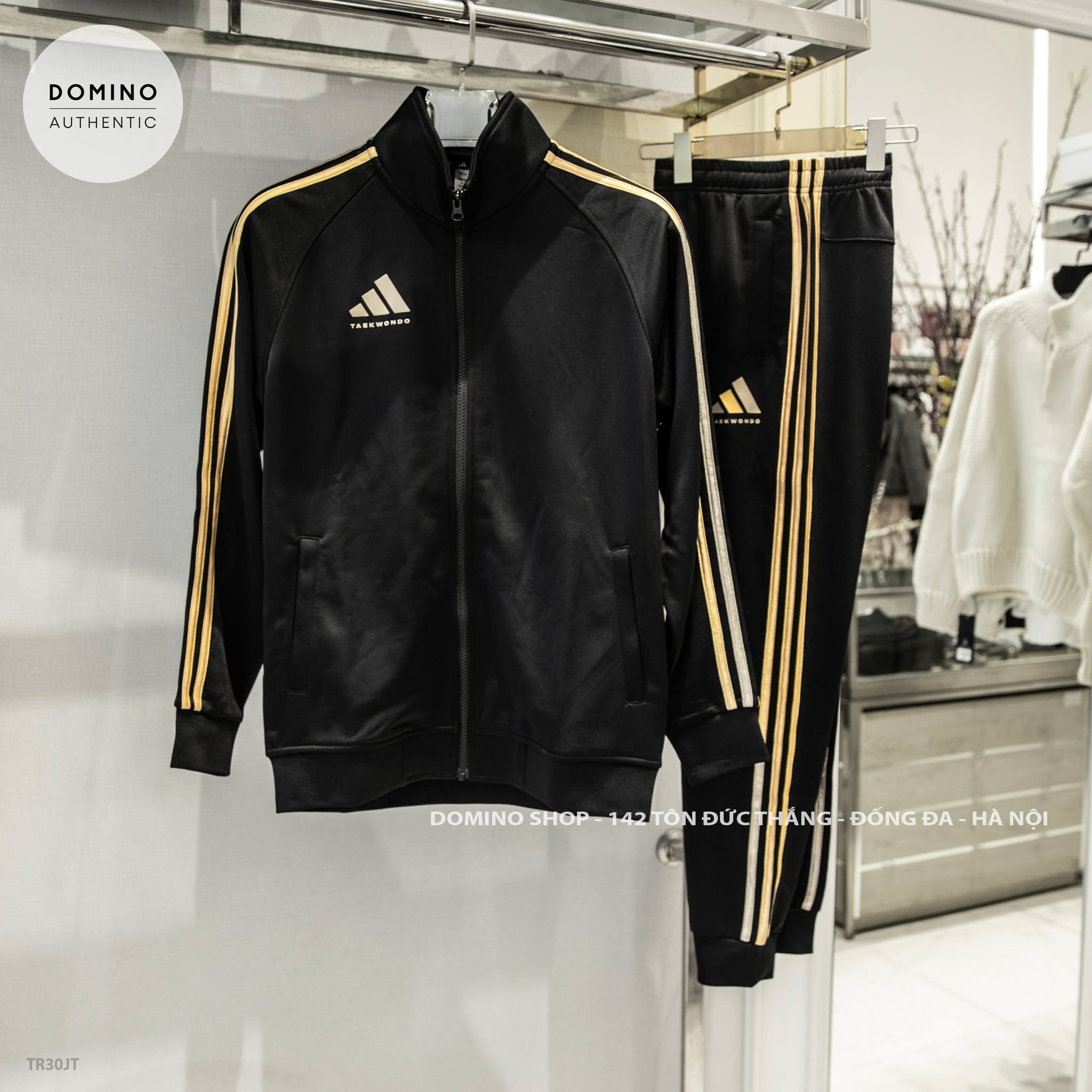 ADIDAS TAEKWONDO STAND COLLAR BLACK/GOLD - TR30JT
