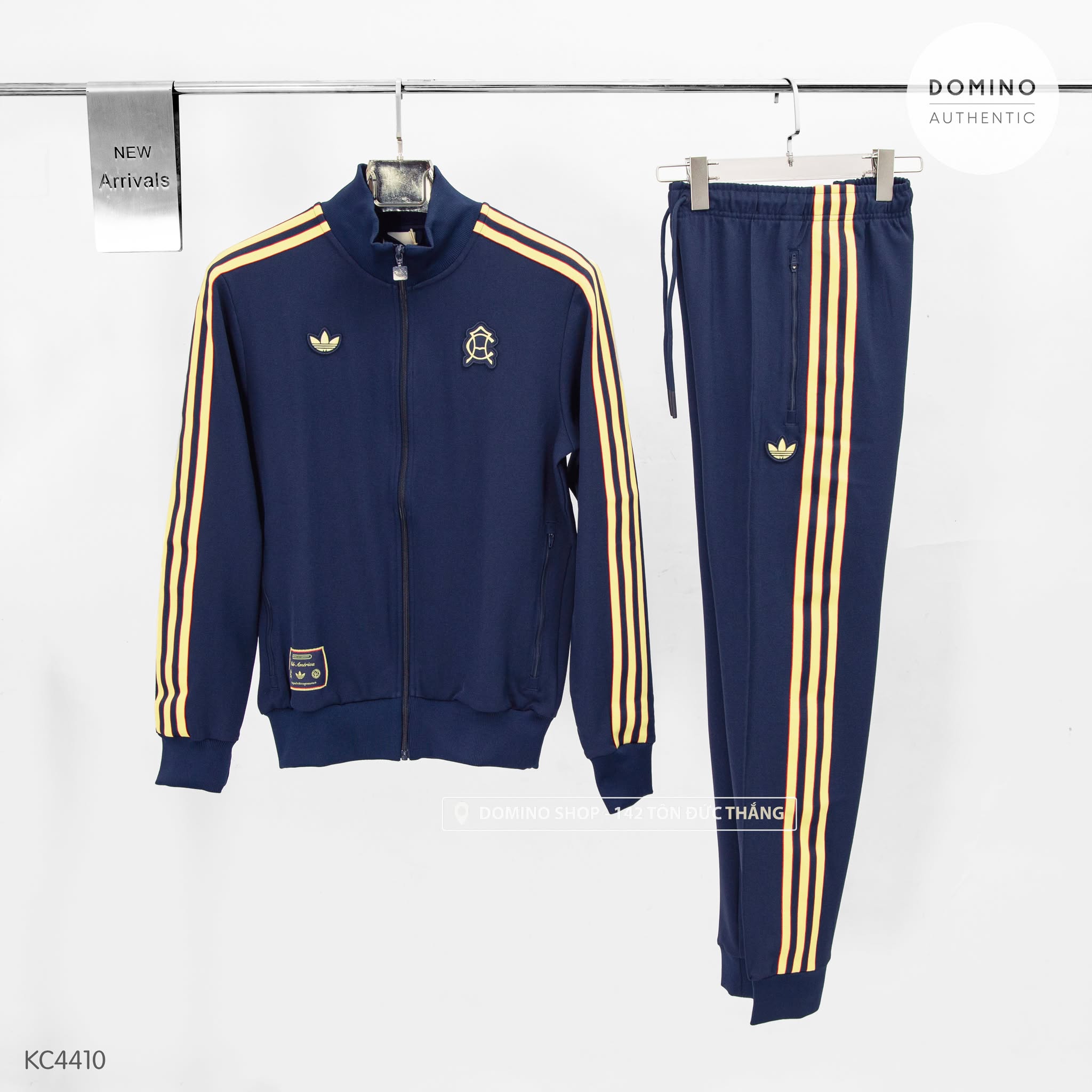 ADIDAS CLUB AMERICA ICON NAVY WITH YELLOW STRIPES -TÚI KHOÁ- KC4409 - KC4410