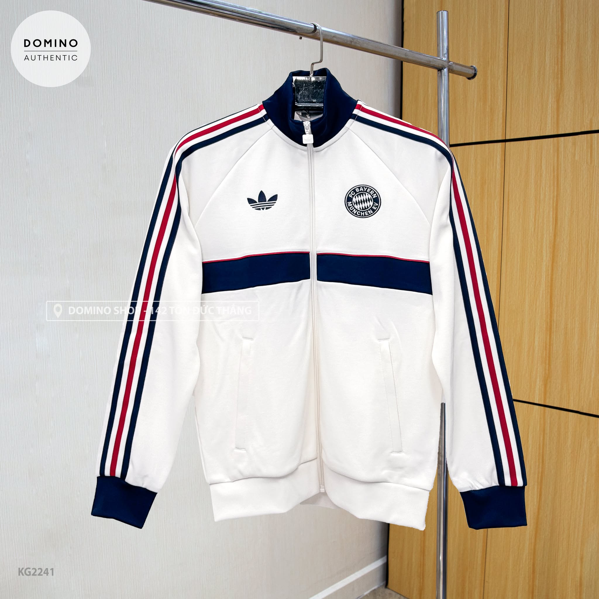 ADIDAS FC BAYERN MUENCHEN OG TRACK TOP WHITE - KG2241
