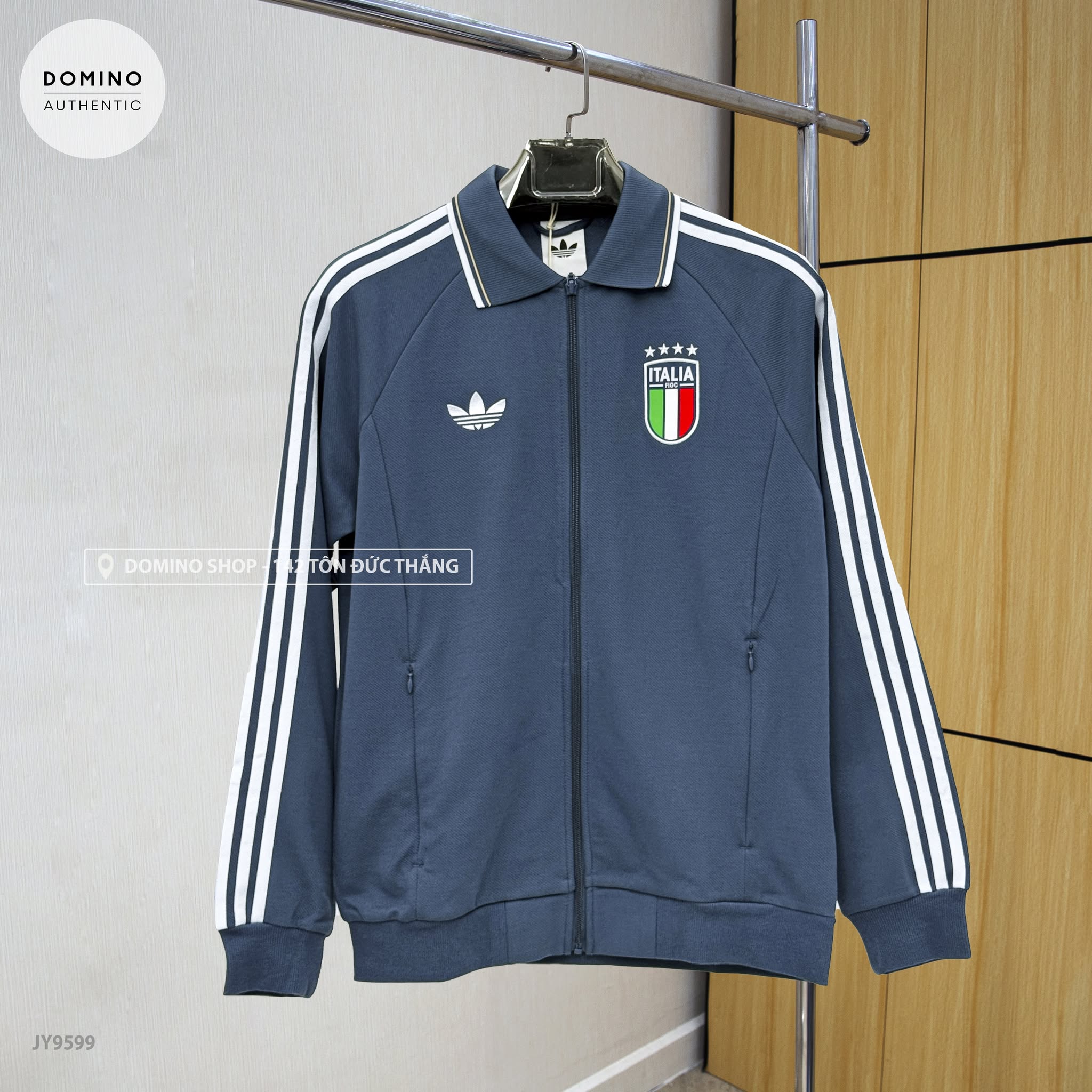 ADIDAS ITALY AWAY ANTHEM JACKET - NAVY - JY9599
