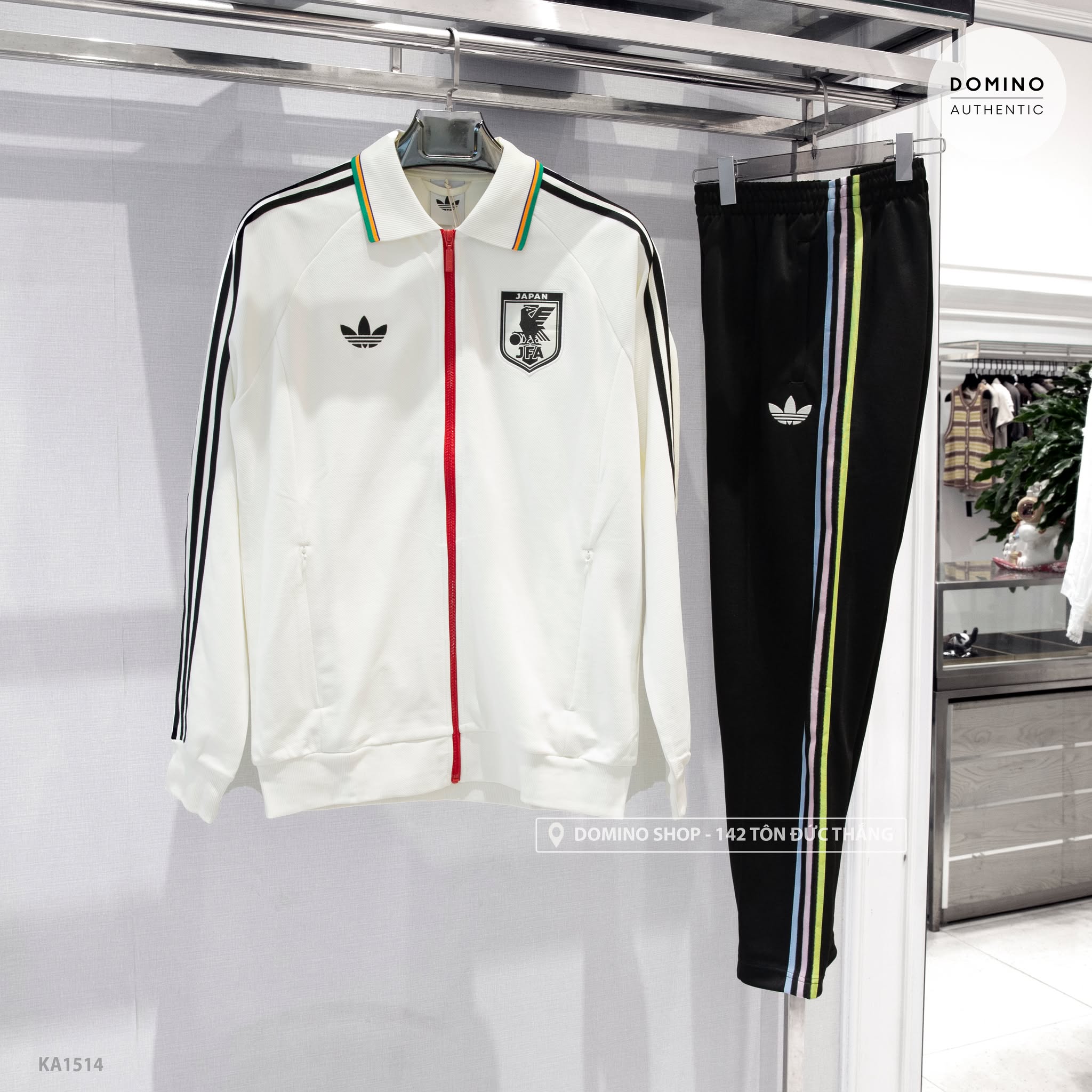 ADIDAS MEN'S OUTFIT JAPAN NATIONAL FOOTBALL TEAM 2026 'WHITE/BLACK' TÚI KHÓA - KA1520 - KA1514