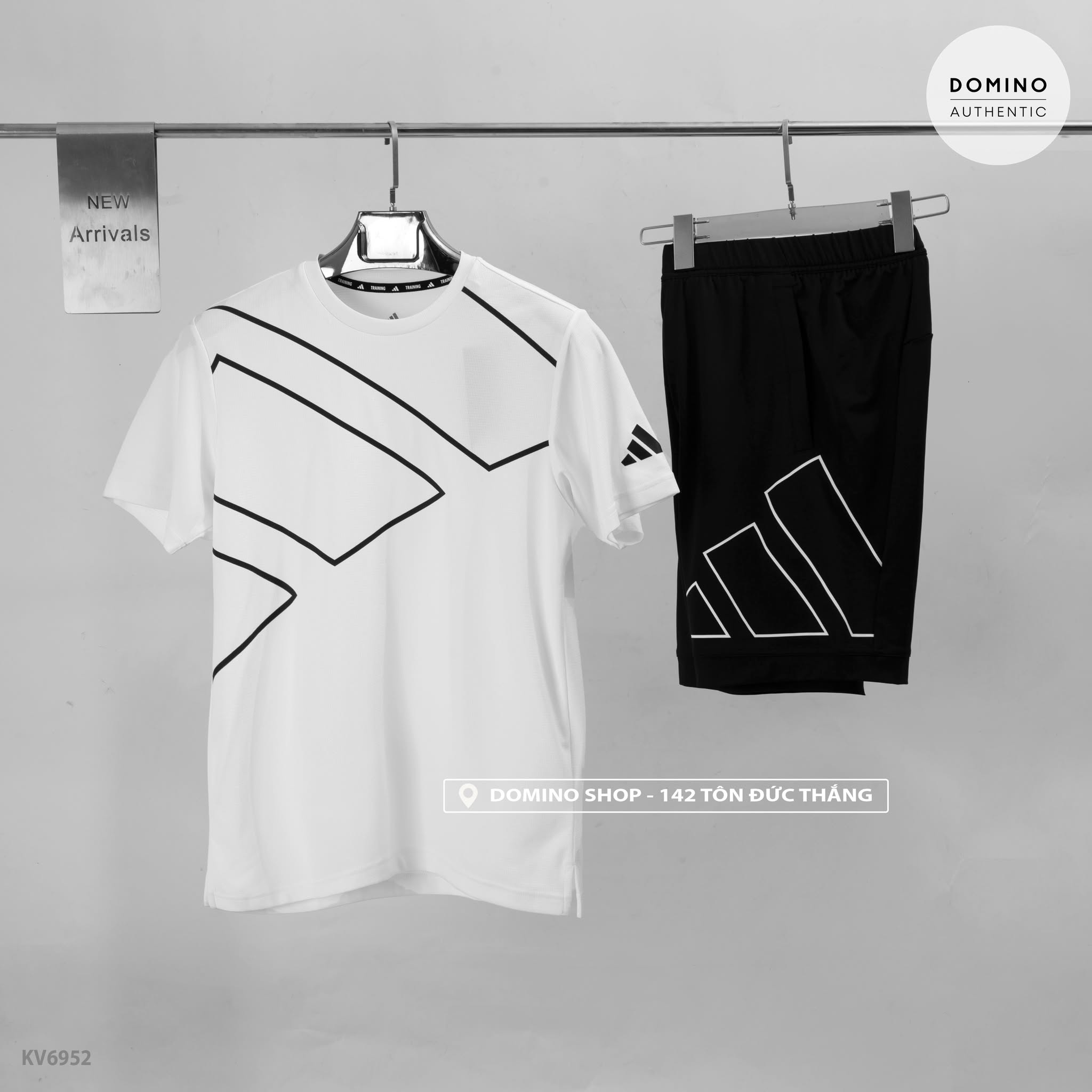 ADIDAS MEN'S TRN BIG LOGO 'WHITE/BLACK' - KV6958 - KV6952