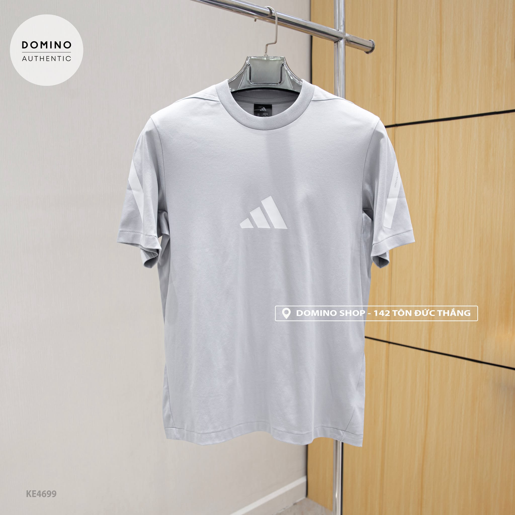 ADIDAS MEN'S Z.N.E GRAY TEE - KE4699