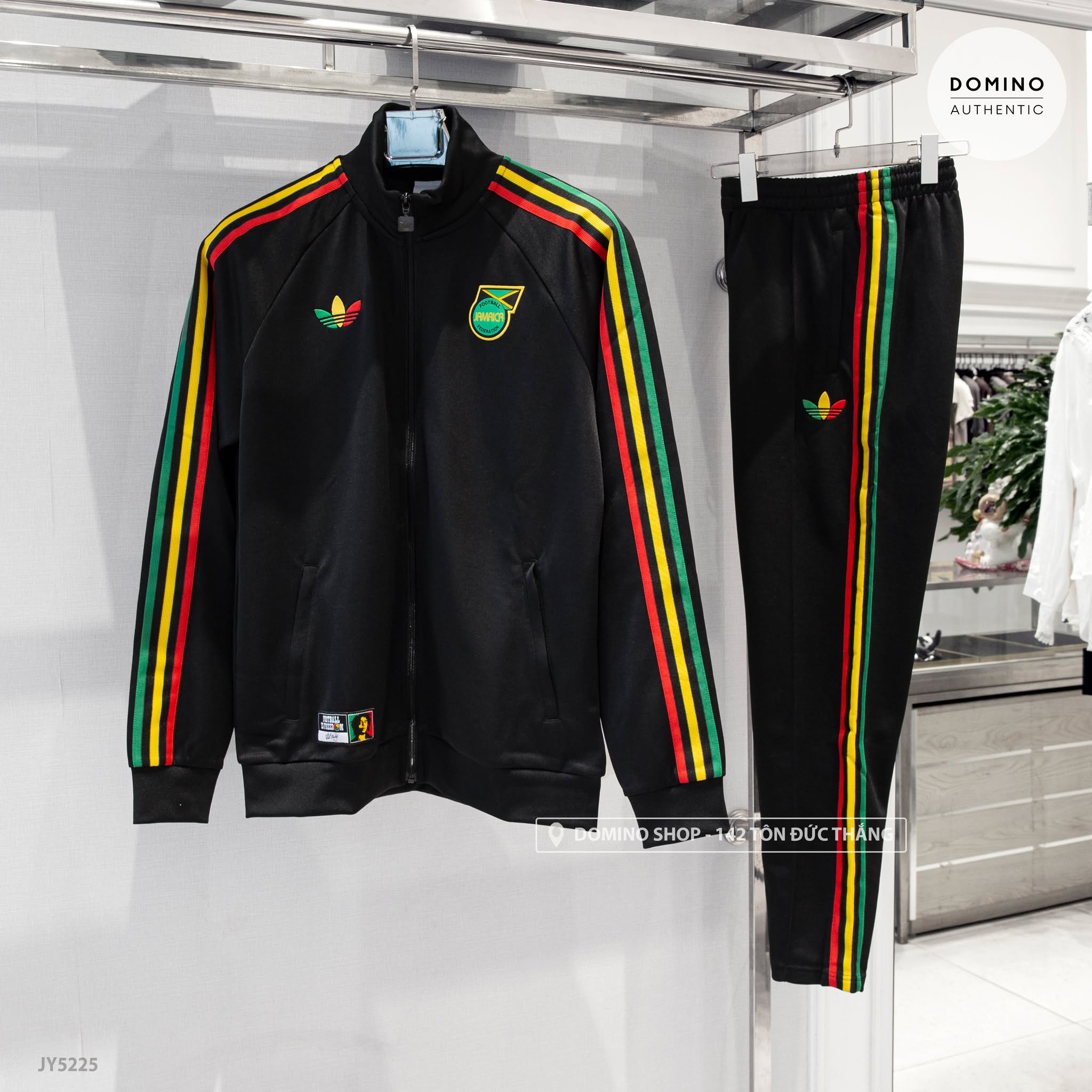 ADIDAS ORIGINALS x BOB MARLEY JAMAICA MEN'S TRACK PANTS ' BLACK' - JY5226 - JY5225