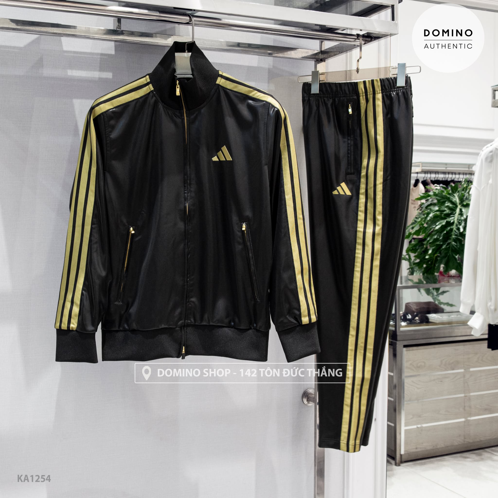 ADIDAS STADIUM GOLD REGULAR FIT TRACK TOP 'BLACK/GOLD' TÚI KHÓA - KA1260 - KA1254