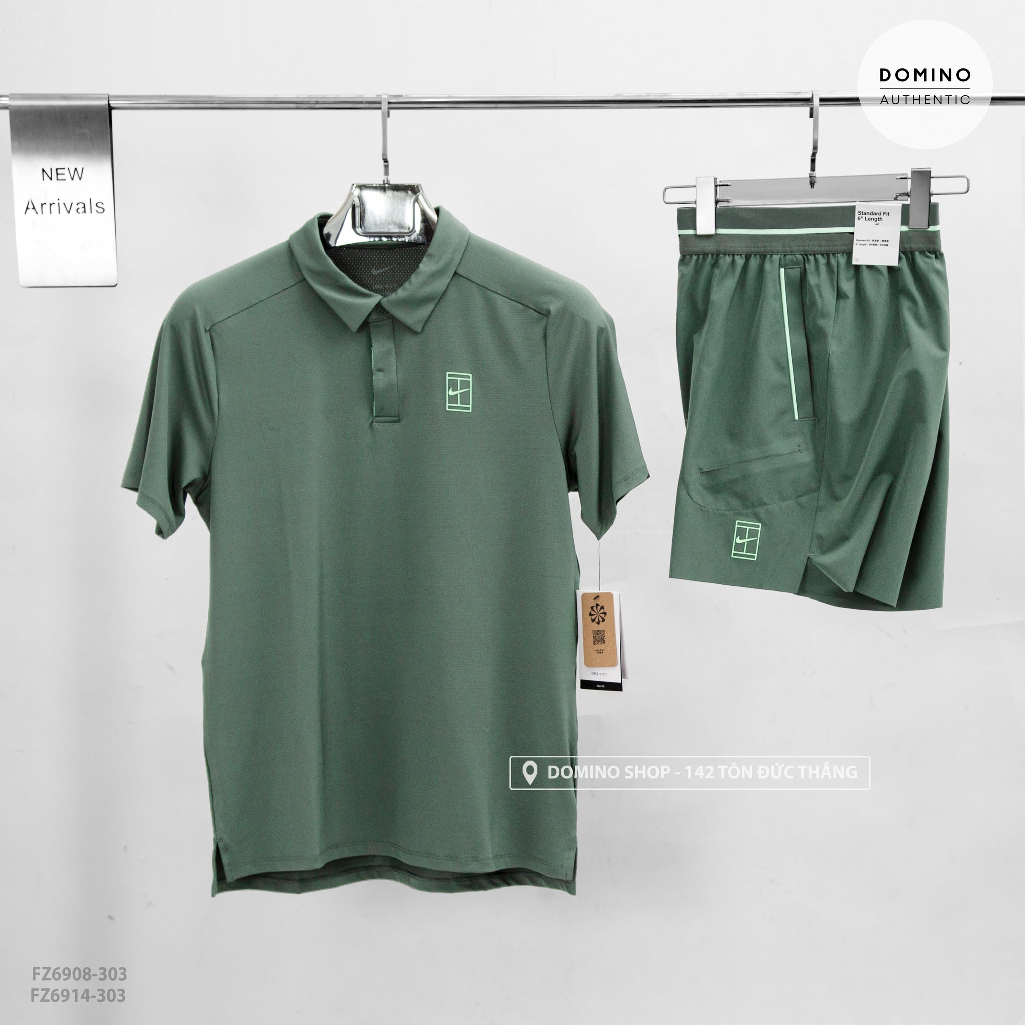 BỘ NIKE COURT ADVANTAGE MEN'S DRI-FIT TENNIS - FZ6914-303 - FZ6908-303