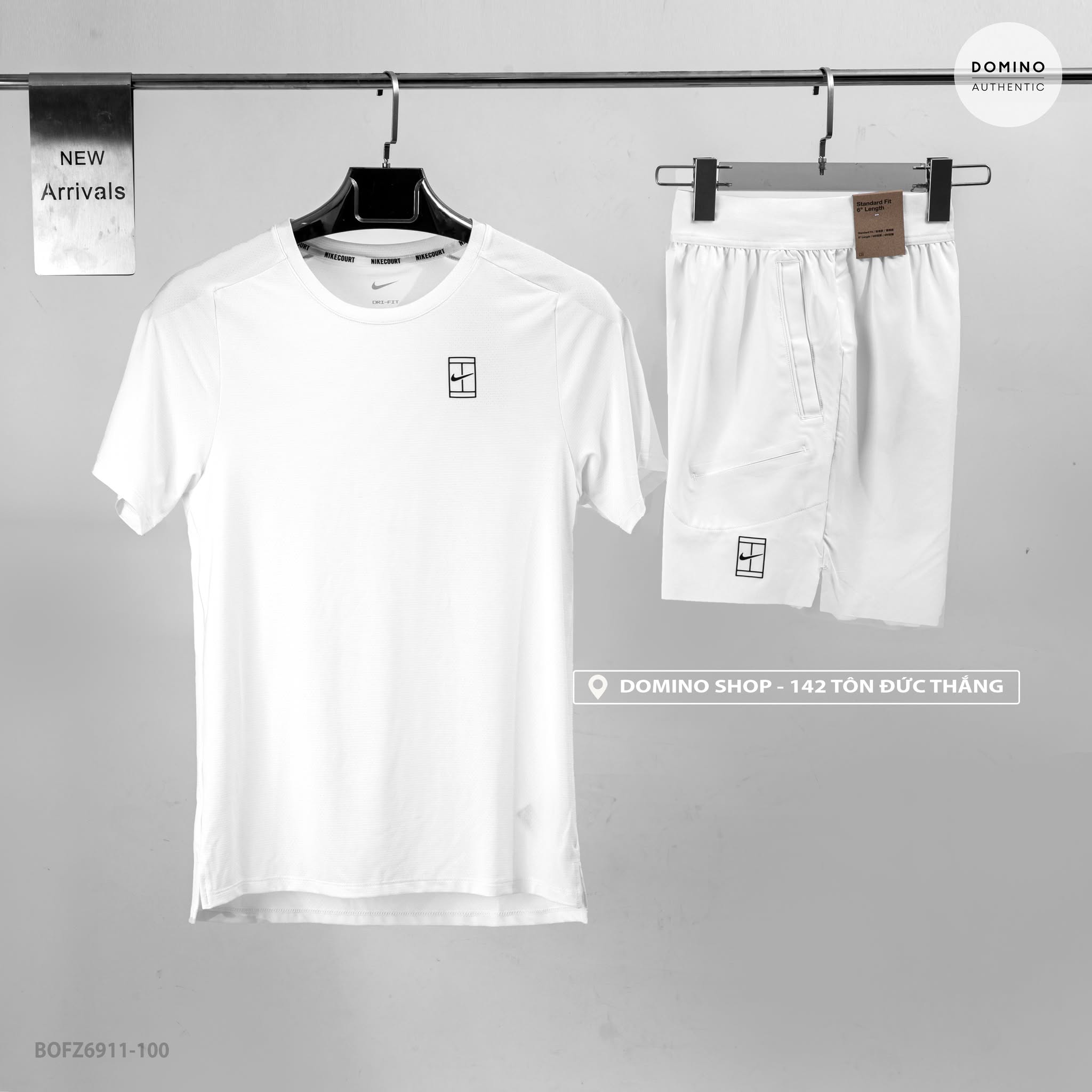 BỘ NIKE COURT ADVANTAGE MEN'S DRI-FIT TENNIS TOP - FZ6911-100 - FZ6914-100
