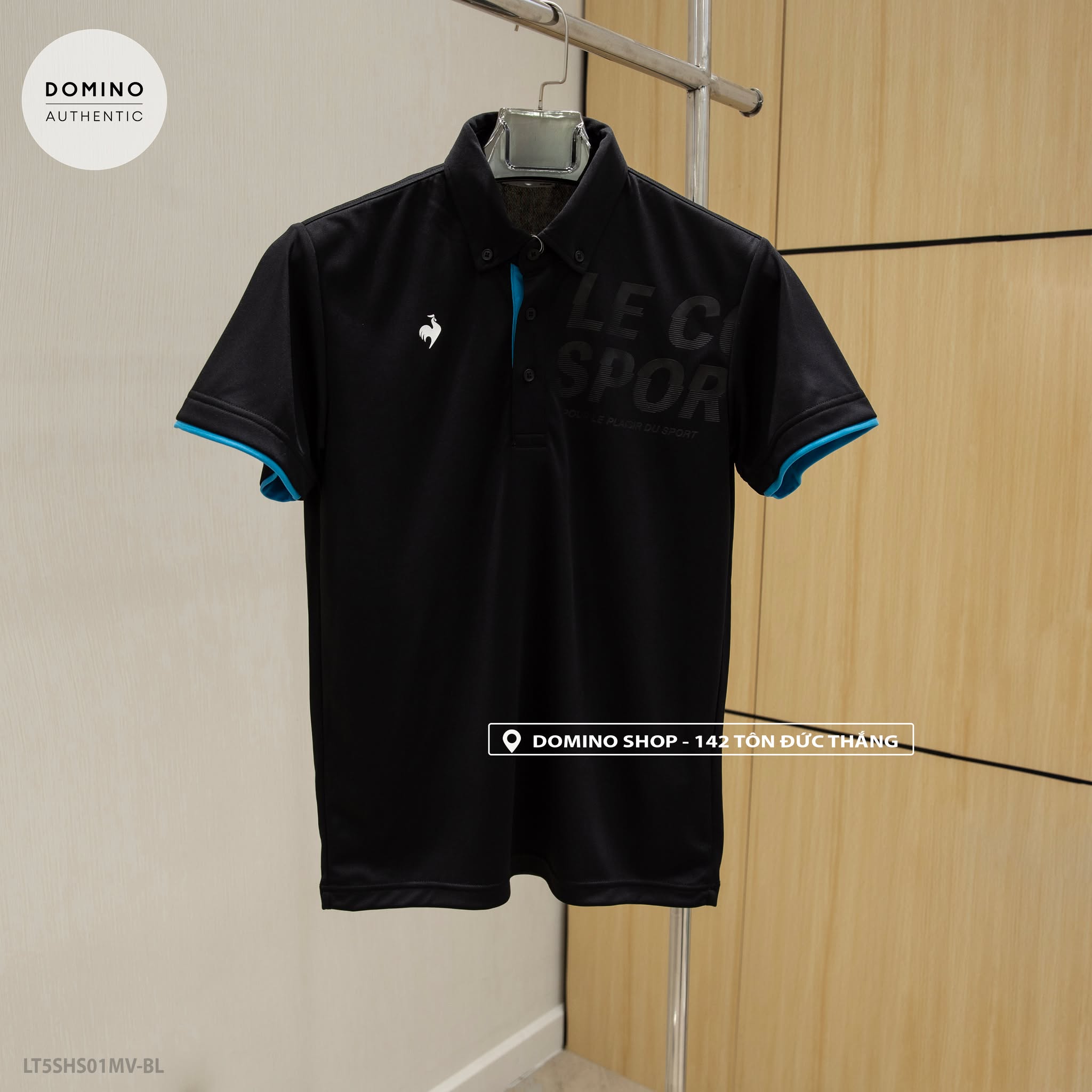 LECOQ - ĐEN LOGO KẺ - LT5SHS01MV-BK