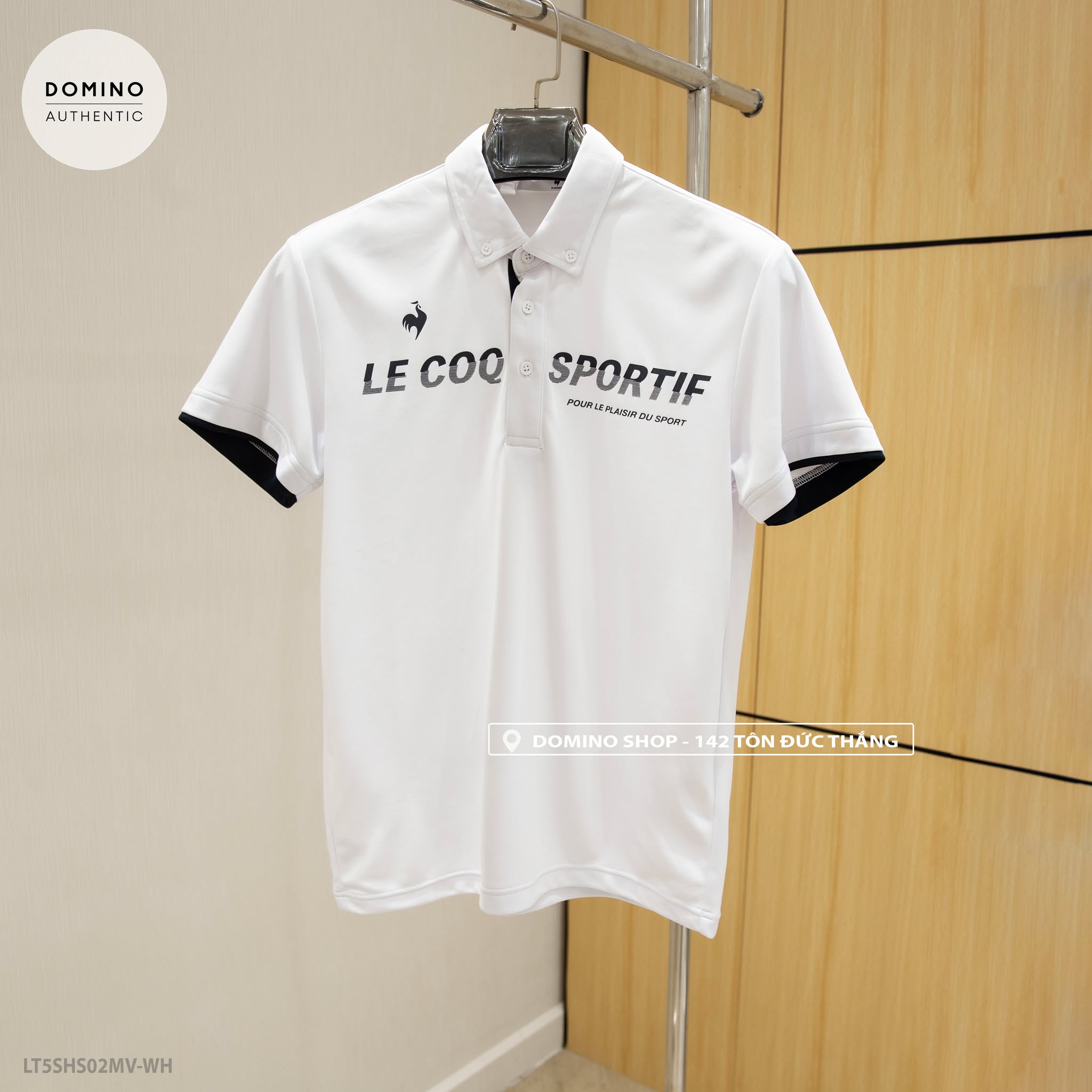 LECOQ - TRẮNG CHỮ TAY ĐEN - LT5SHS02MV-WH