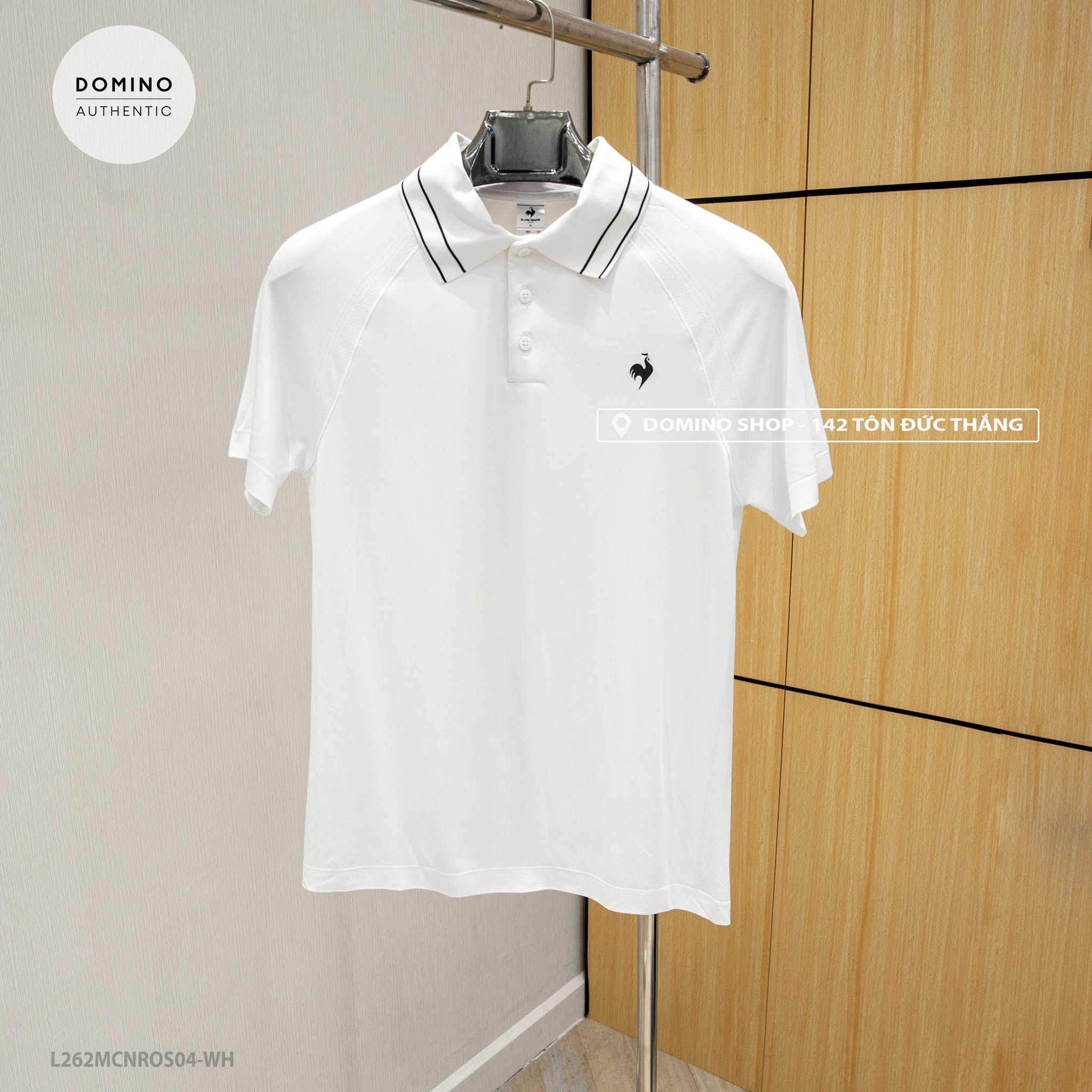 LECOQ - TRẮNG CỔ KẺ ĐEN - L262MCNROS04-WH