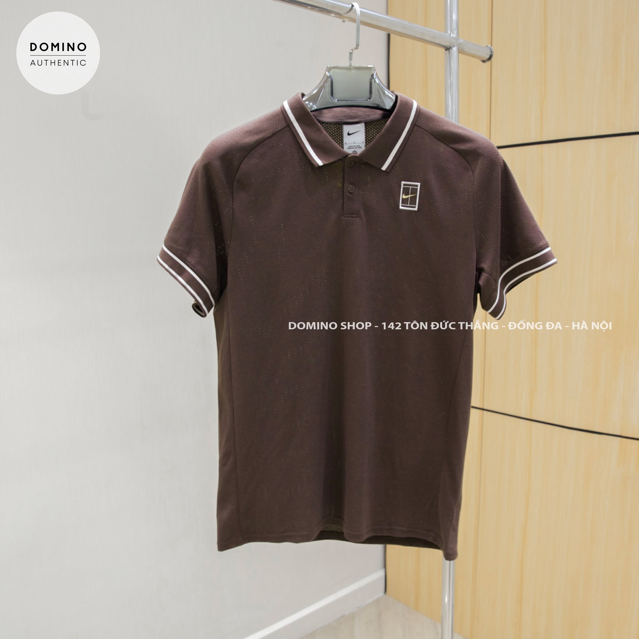 NIKE COURT HERITAGE TENNIS POLO BLACK - FQ2102-237