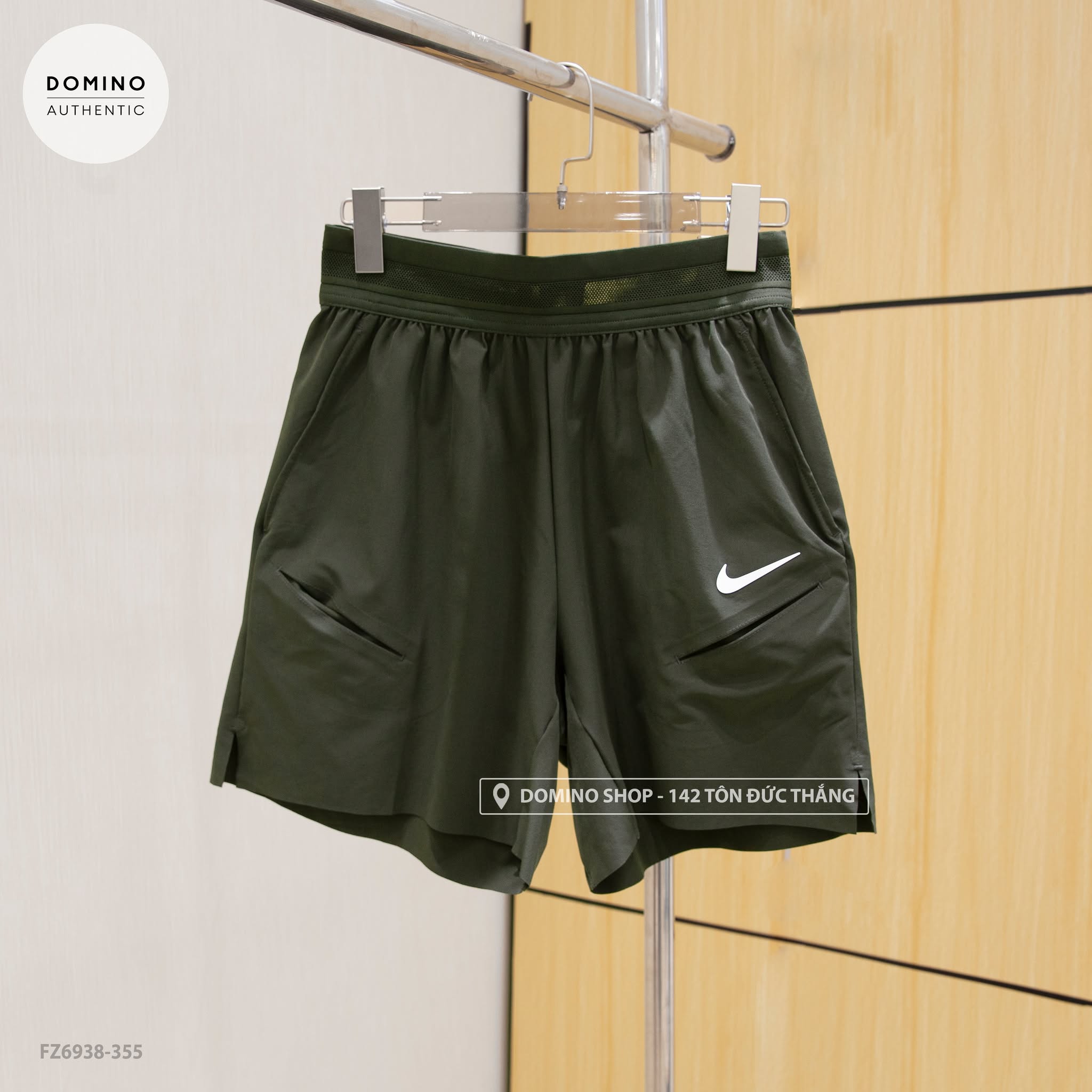 NIKE COURT SLAM MEN'S DRI-FIT TENNIS SHORTS ' GREEN' - FZ6938-355