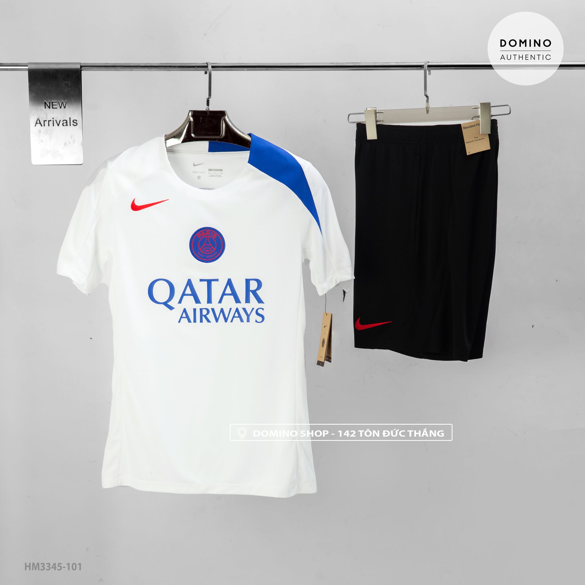 NIKE MEN'S TRAINING JERSEY WHITE/BLACK, TÚI KHÓA - HM3374-010 - HM3345-101