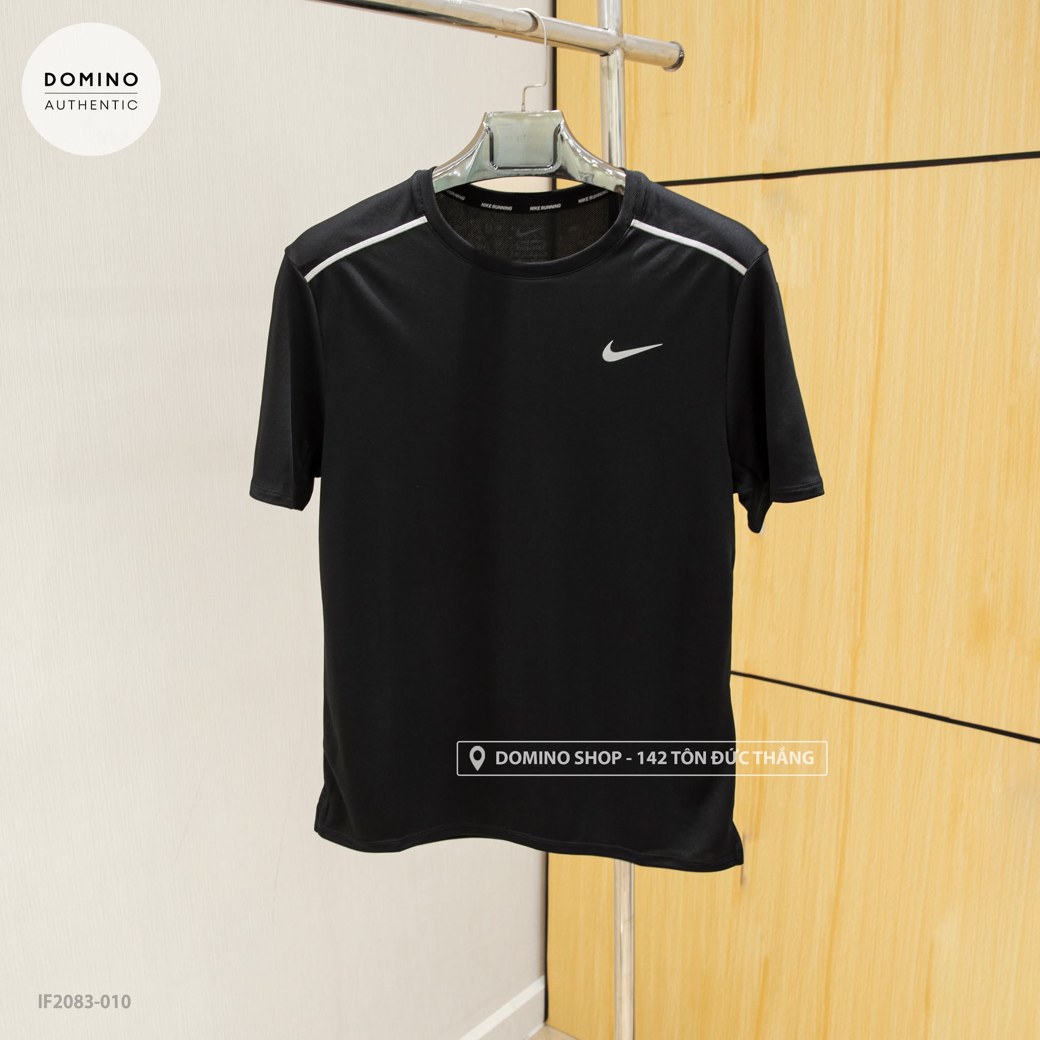 NIKE MILER DRI-FIT UV-PROTECTION SHORT-SLEEVE RUNNING TOP 'BLACK' - IF2083-010