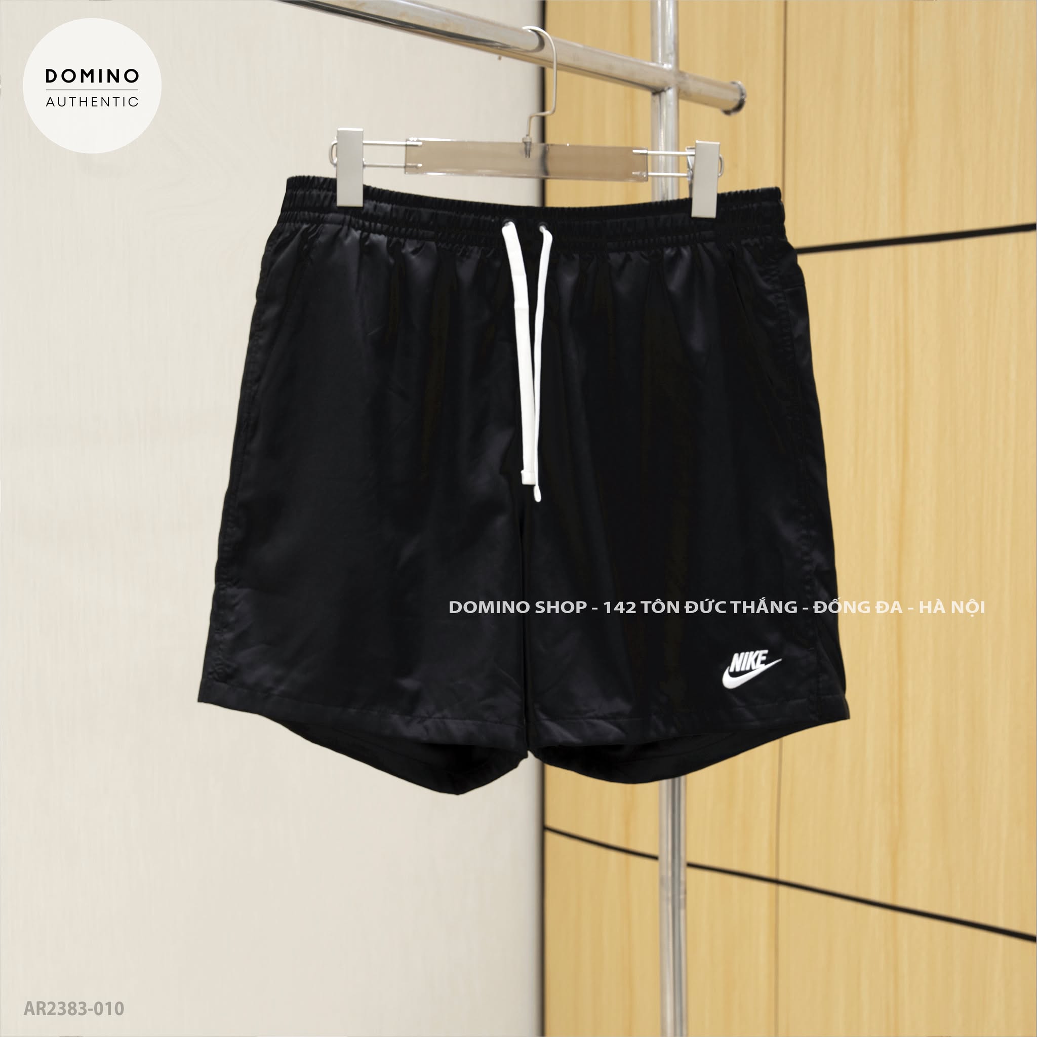 NIKE SPORTSWEAR WOVEN FLOW SHORTS BLACK - AR2383-010