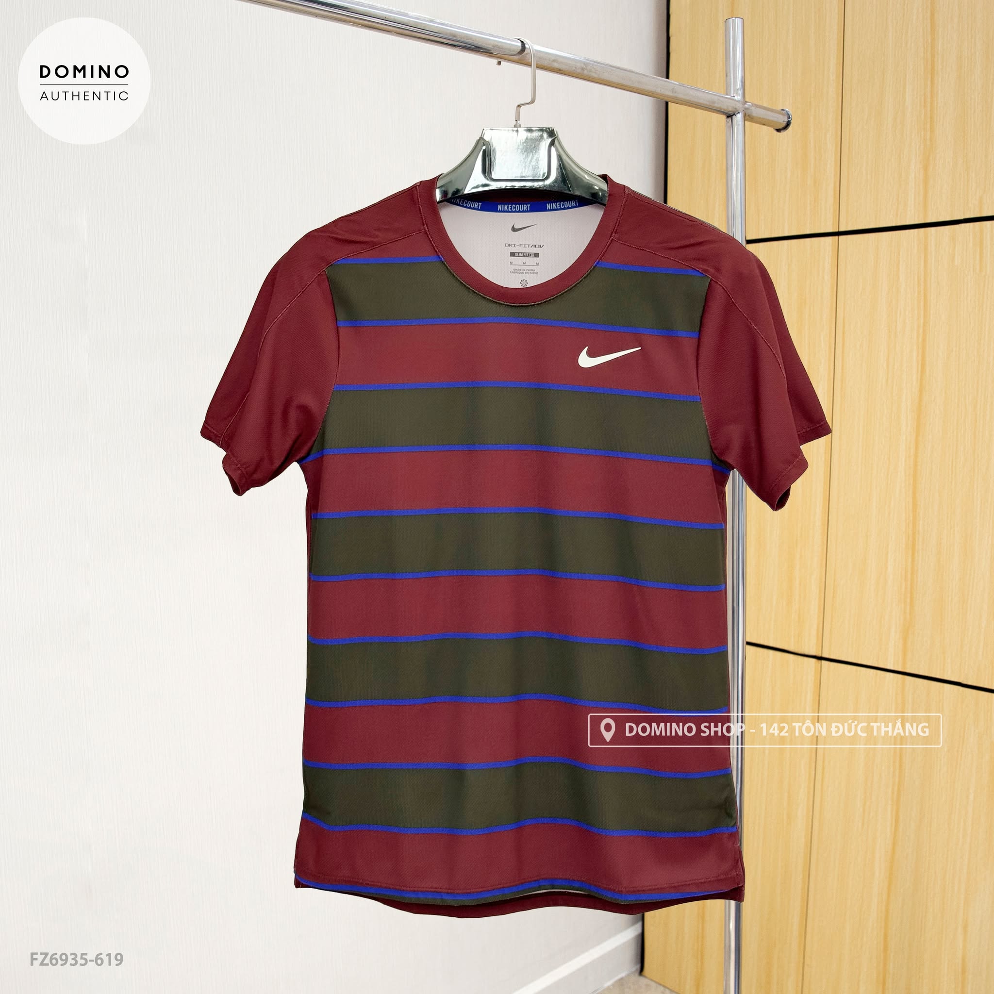 NIKECOURT SLAM MEN'S DRI-FIT ADV TENNIS TOP - DARK TEAM RED - FZ6935-619