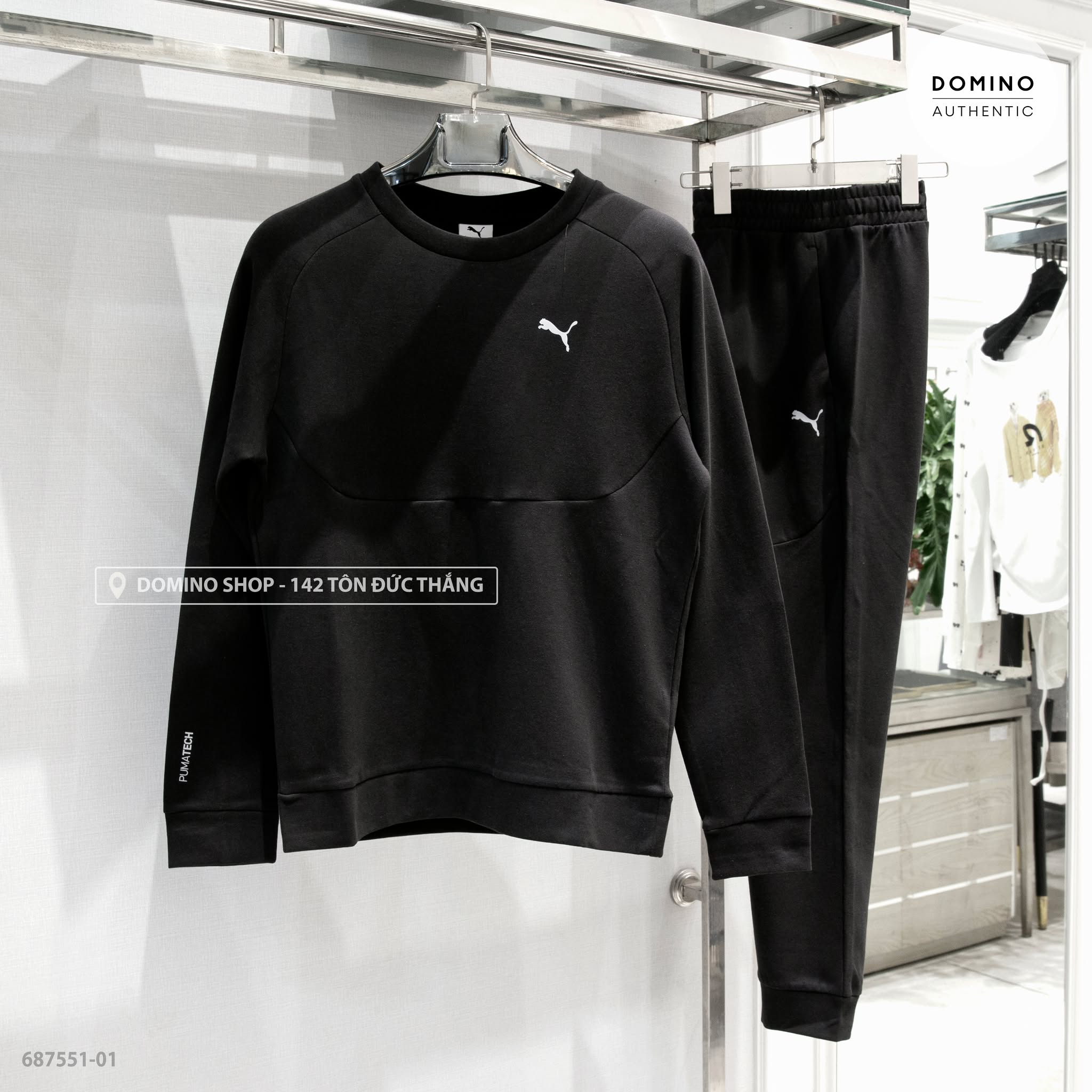 PUMA TECH CREW SWEATSUIT BLACK - 687568-01 - 687551-01