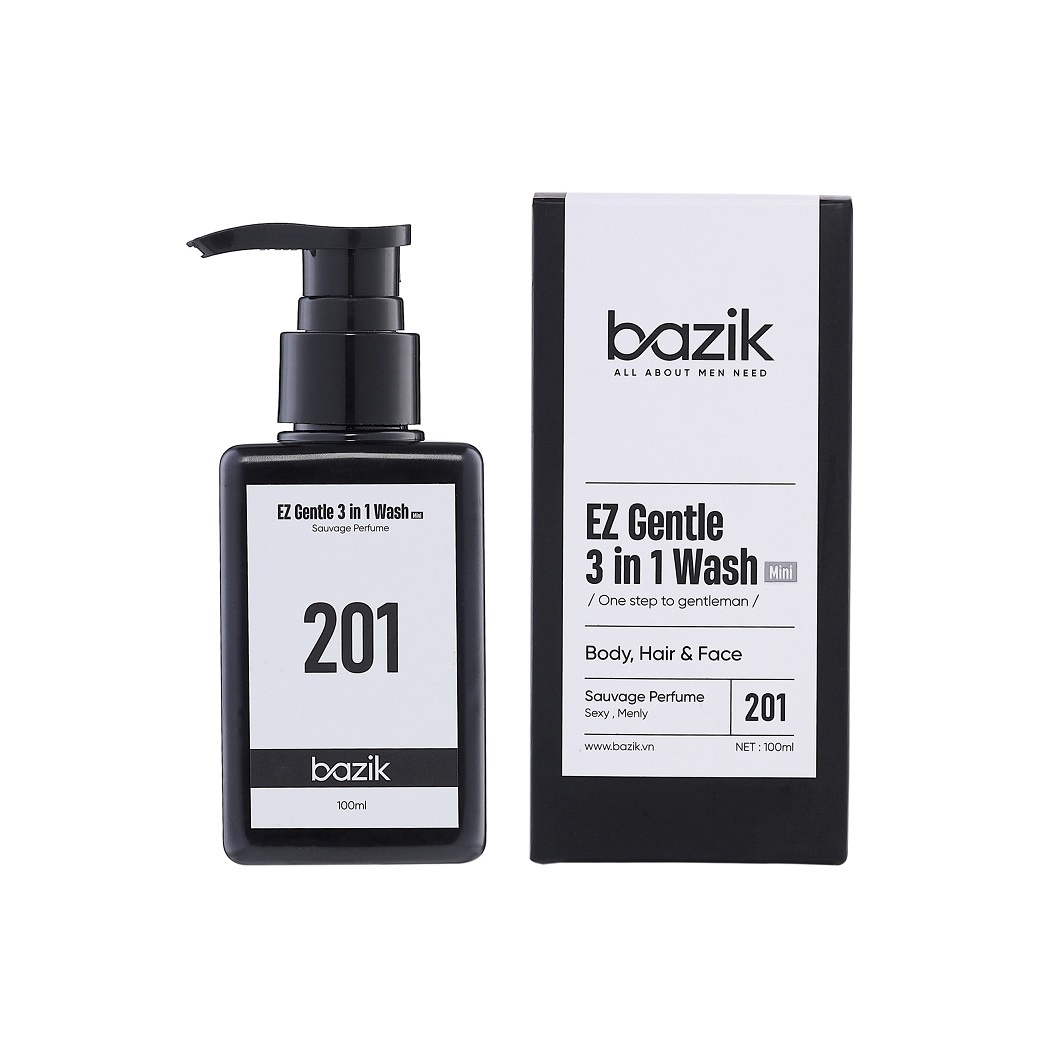 Sữa tắm gội Mini EZ Gentle 3in1 Wash hương nước hoa 201 - 100ml