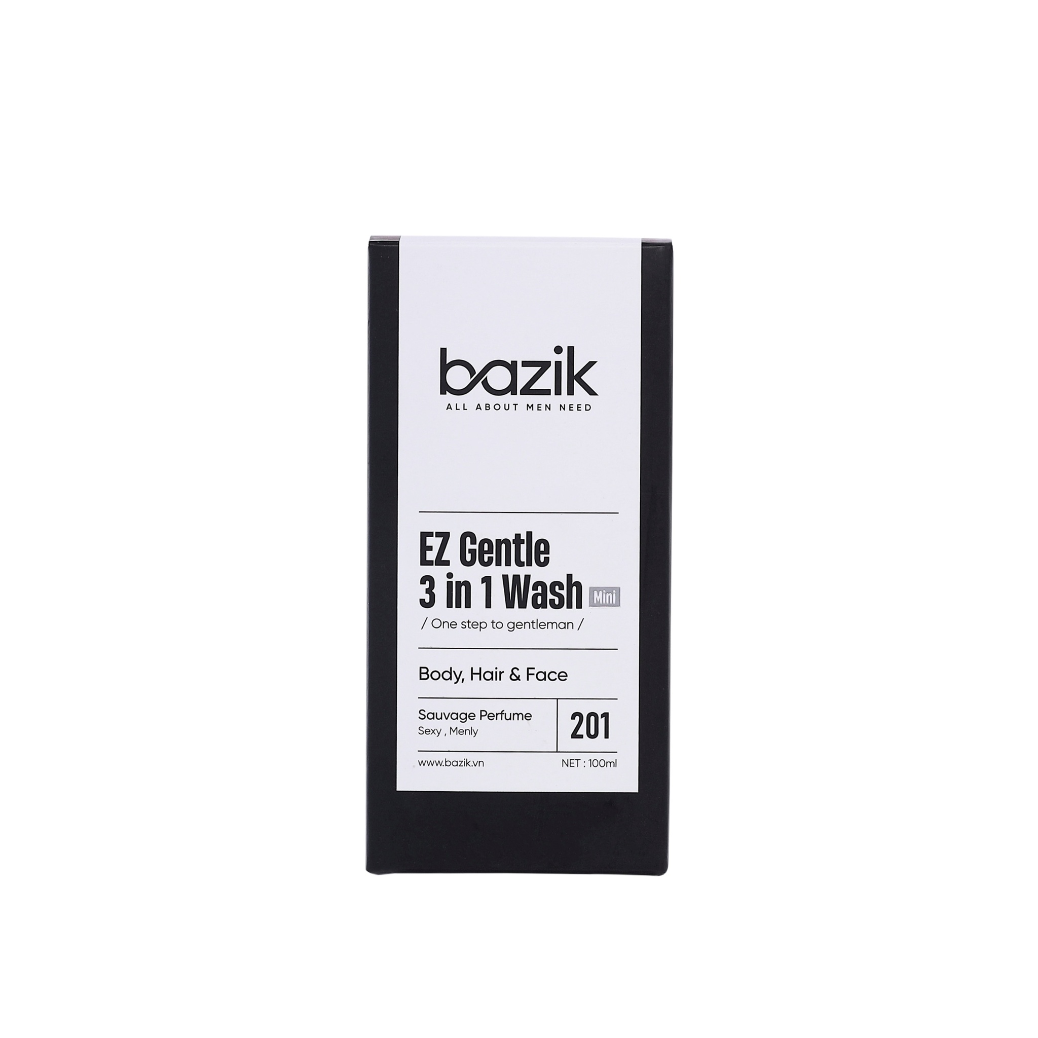 Sữa tắm gội Mini EZ Gentle 3in1 Wash hương nước hoa 201 - 100ml